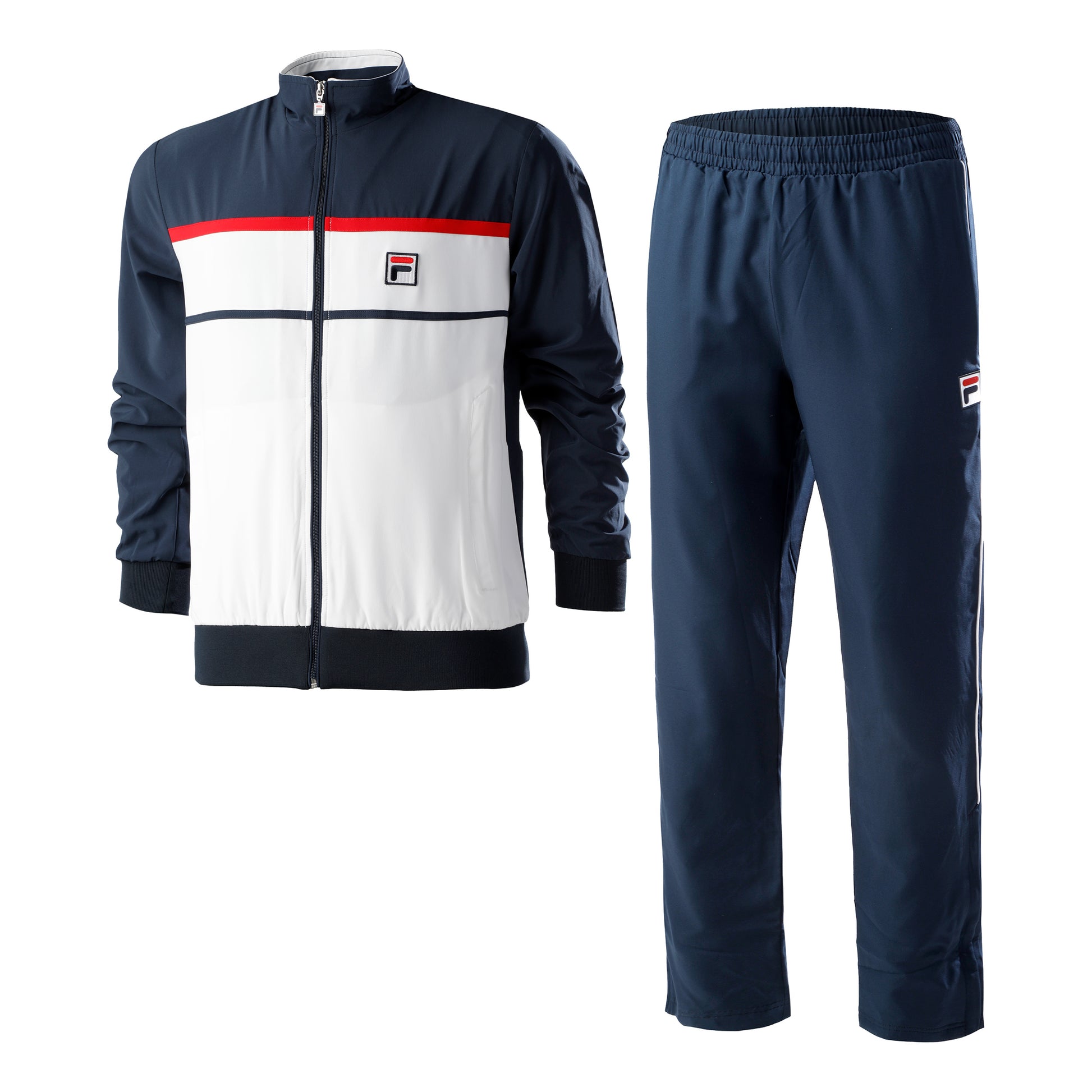 Fila Max Trainingsanzug Herren - dunkelblau, weiß