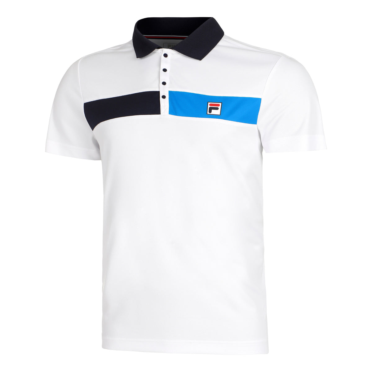 Fila Jayden Polo Herren-Weiß,Dunkelblau