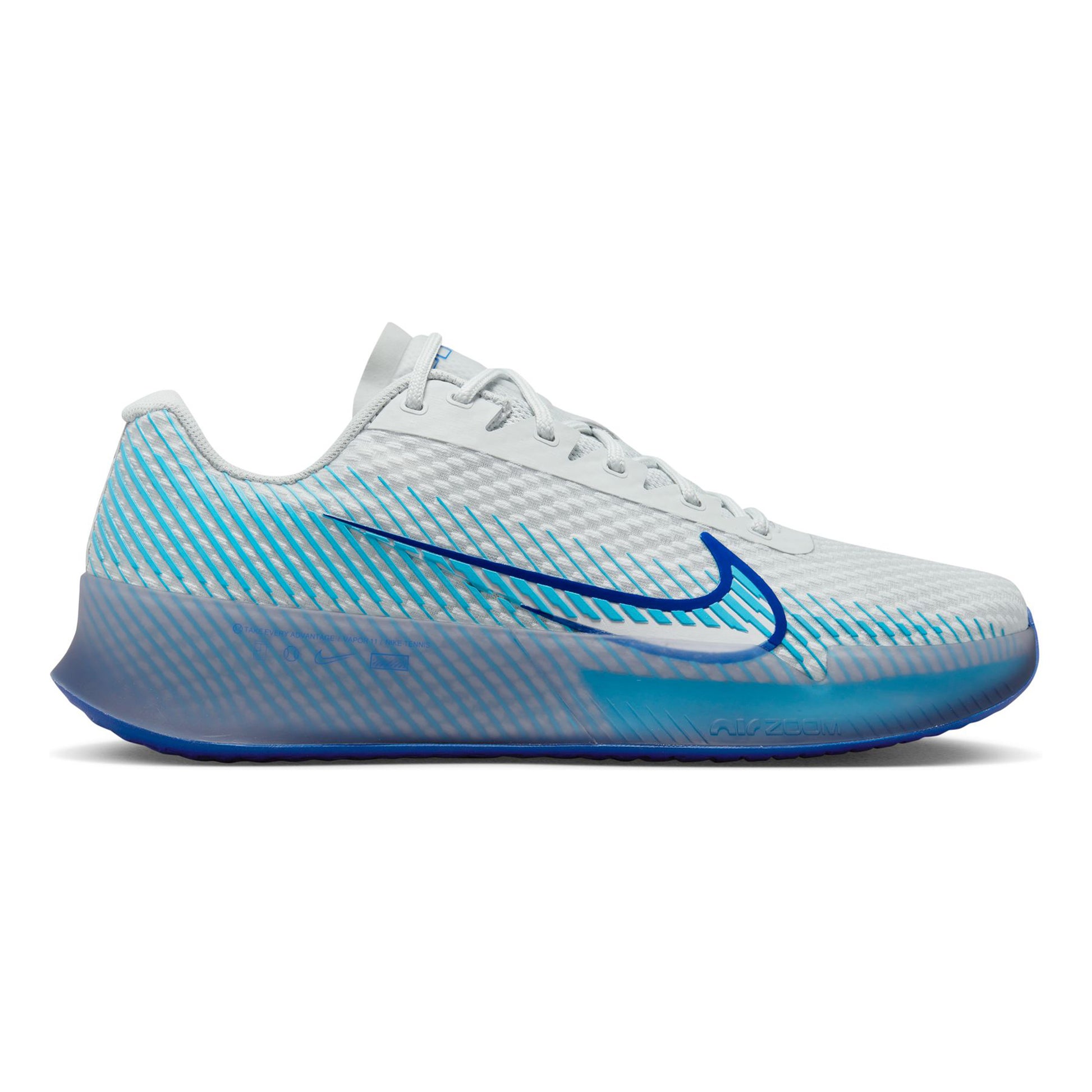 Nike Air Zoom Vapor 11 Allcourtschuh Herren - weiß, hellblau