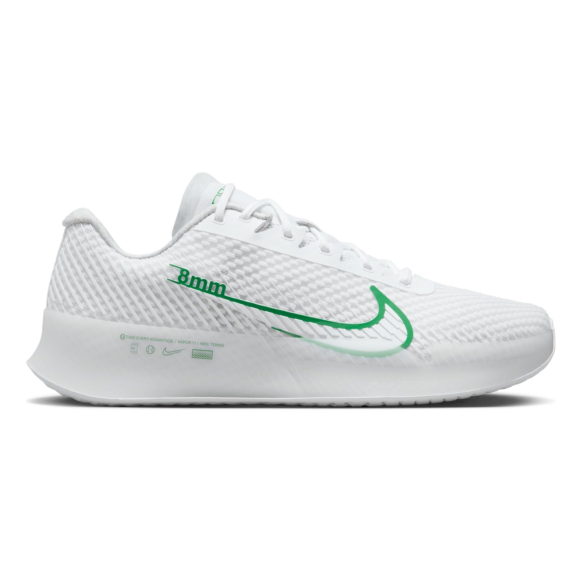 Nike Air Zoom Vapor 11 Allcourtschuh Herren - weiß, grün