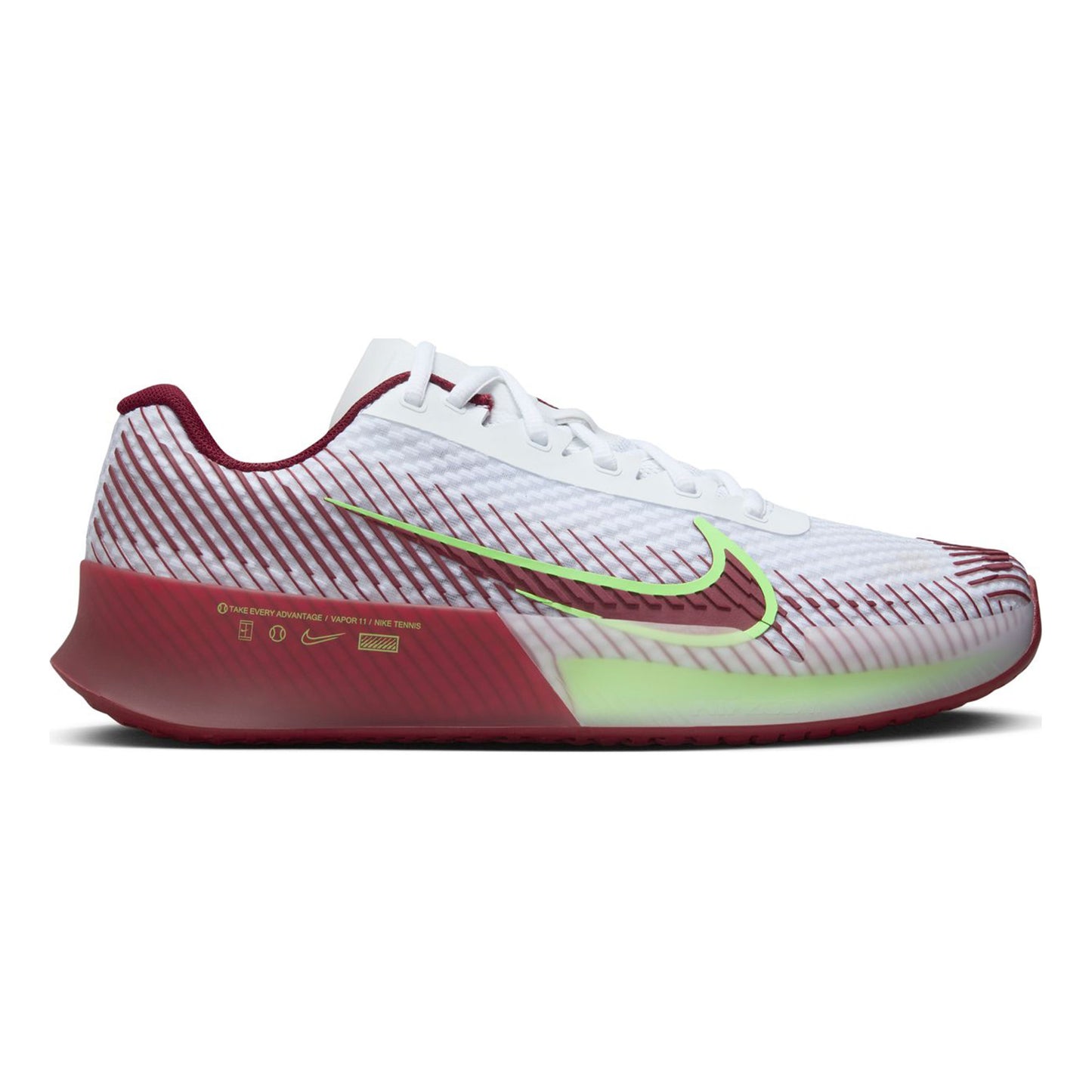 Nike Air Zoom Vapor 11 Allcourtschuh Herren - weiß, dunkelrot