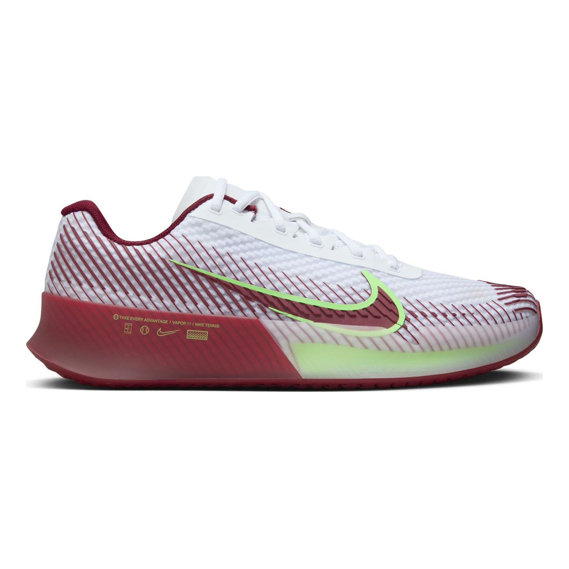 Nike Air Zoom Vapor 11 Allcourtschuh Herren - weiß, dunkelrot