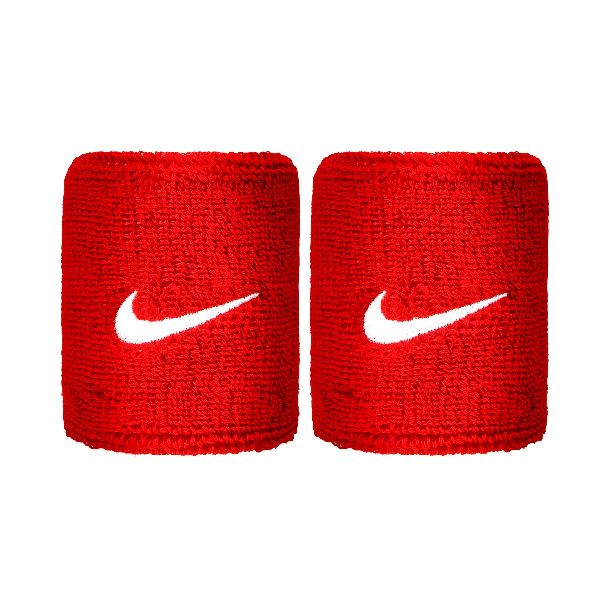 Nike Swoosh Schweißband 2er Pack kurz - rot, weiß