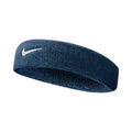 Swoosh Stirnband Unisex - dunkelblau, weiß