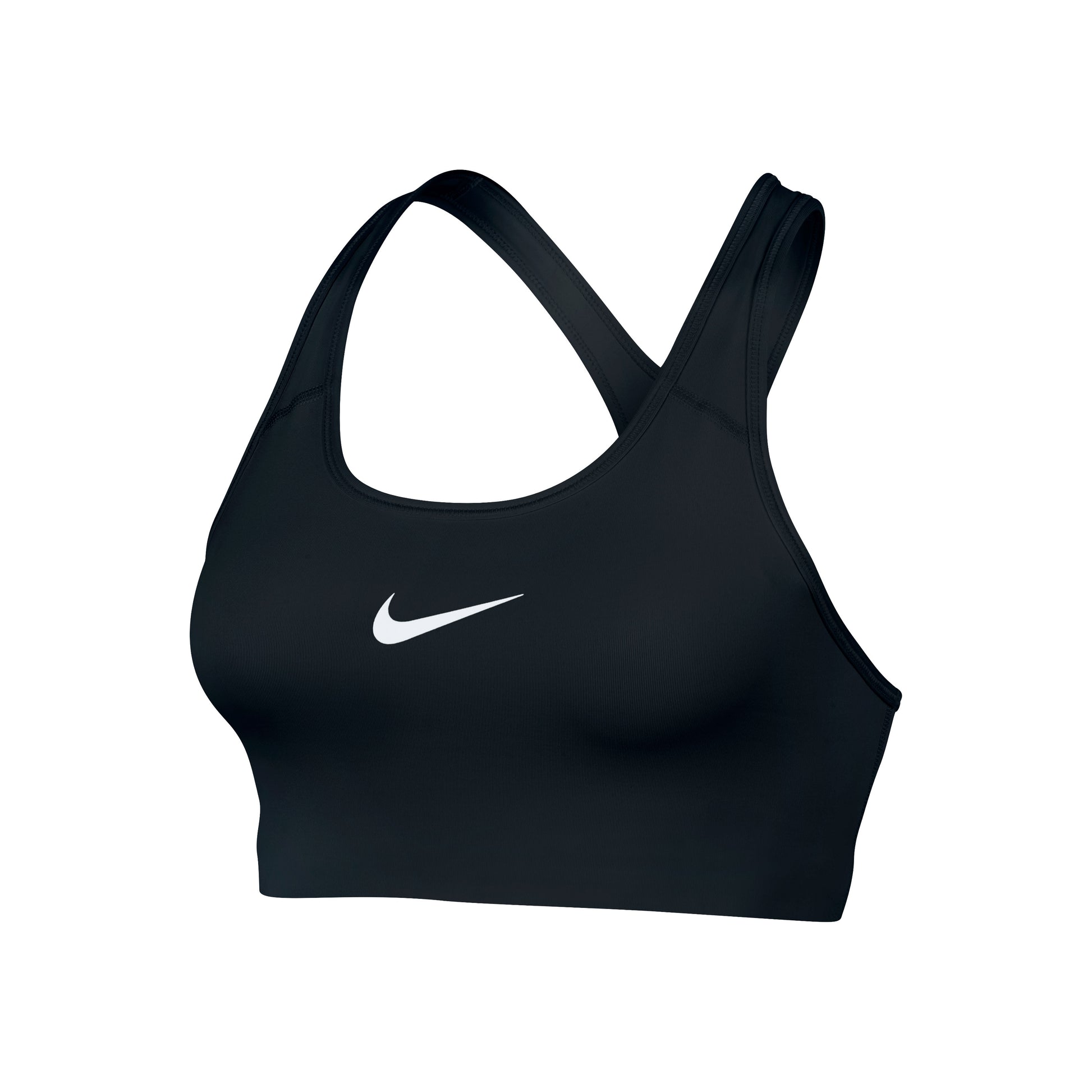Nike Swoosh Sport-BH Damen - schwarz, weiß