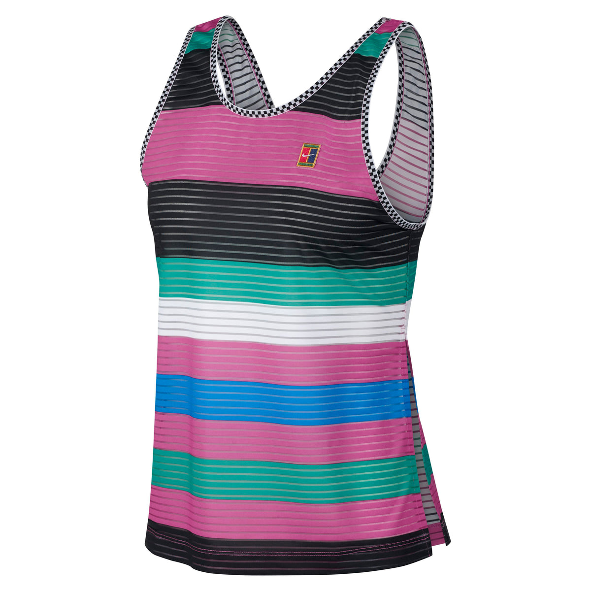 Nike Court Dri-FIT Printed Tank-Top Damen - pink, schwarz