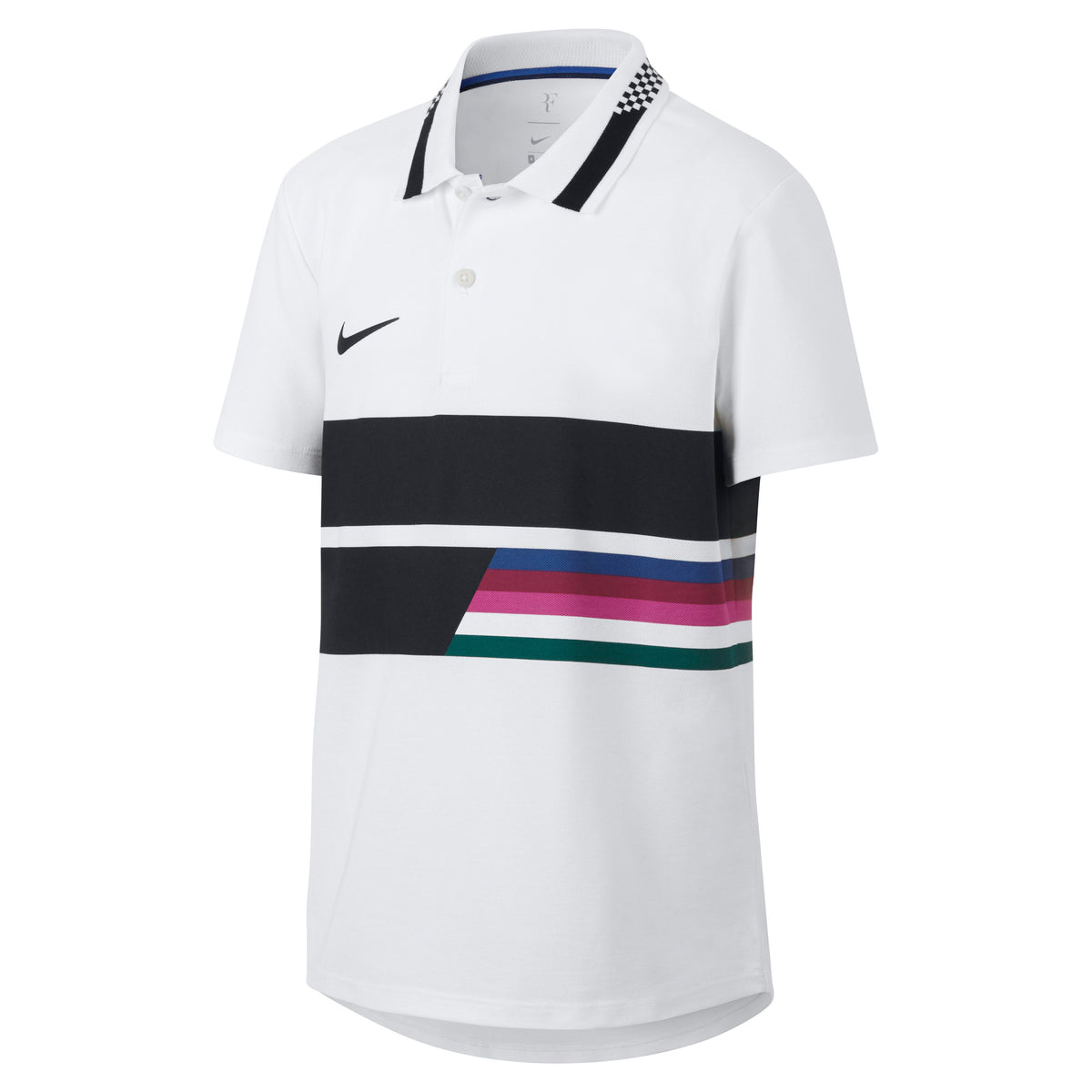 Nike Court Classic Polo Jungen - weiß, schwarz