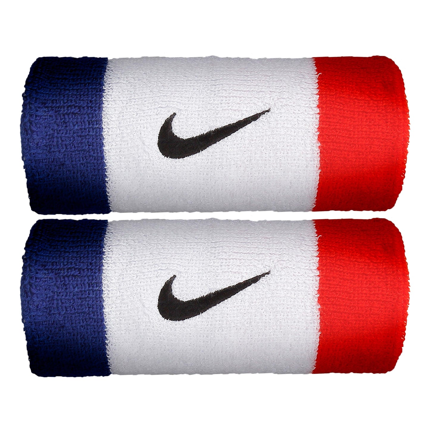 Nike Swoosh Doublewide Schweißband 2er Pack Unisex - weiß, blau