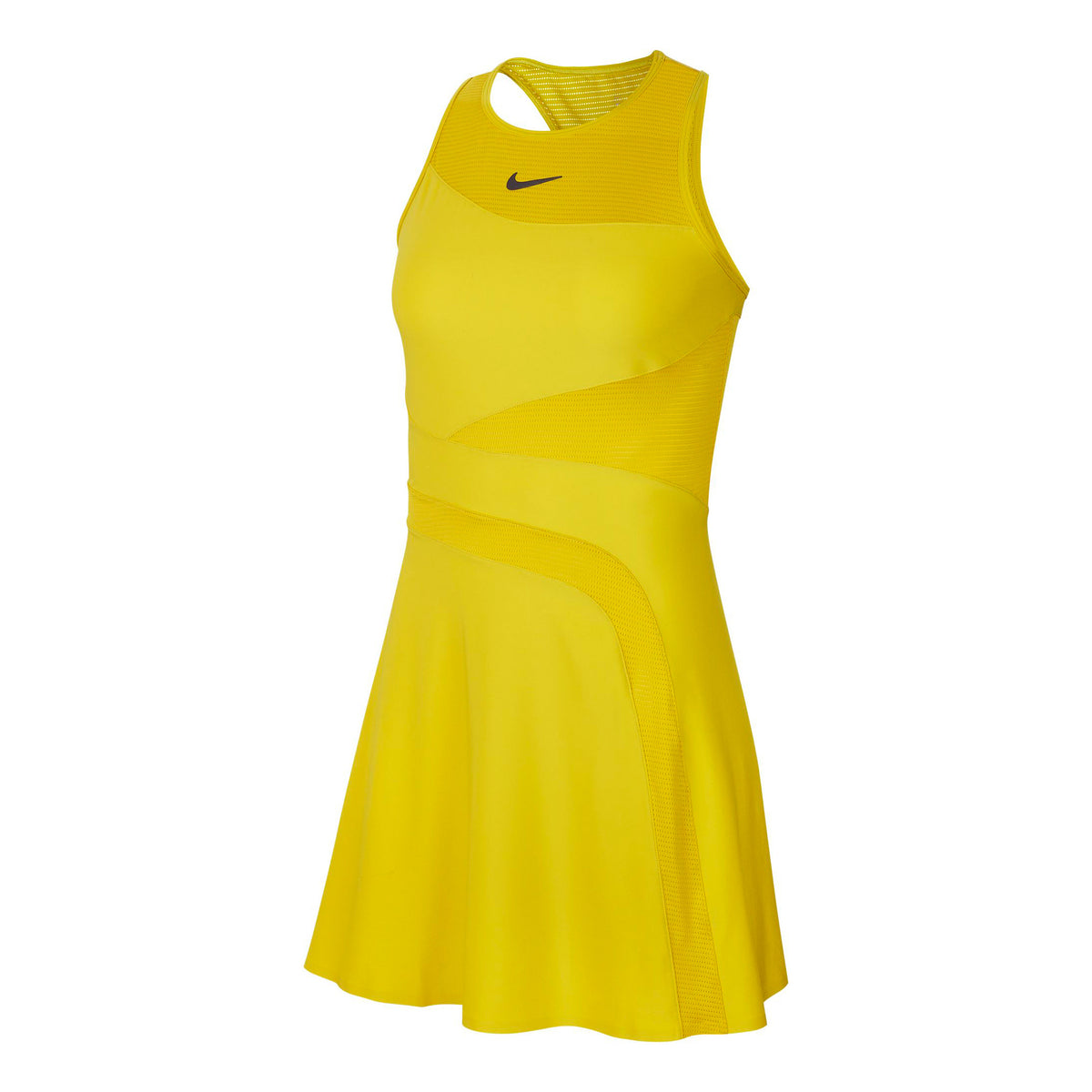 Nike Court  Kleid Damen - zitronengelb, schwarz