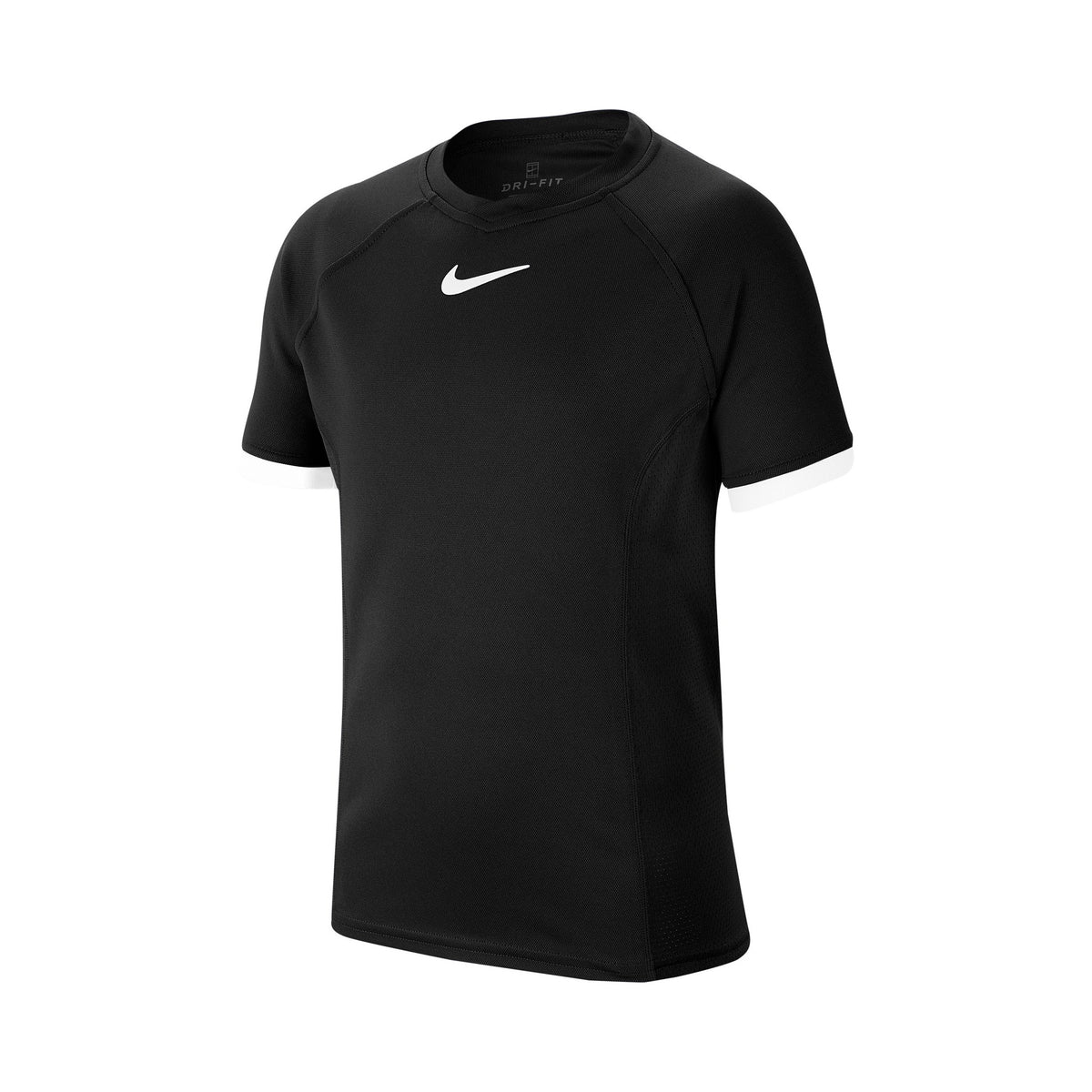 Nike Court Dri-Fit T-Shirt Jungen - schwarz, weiß