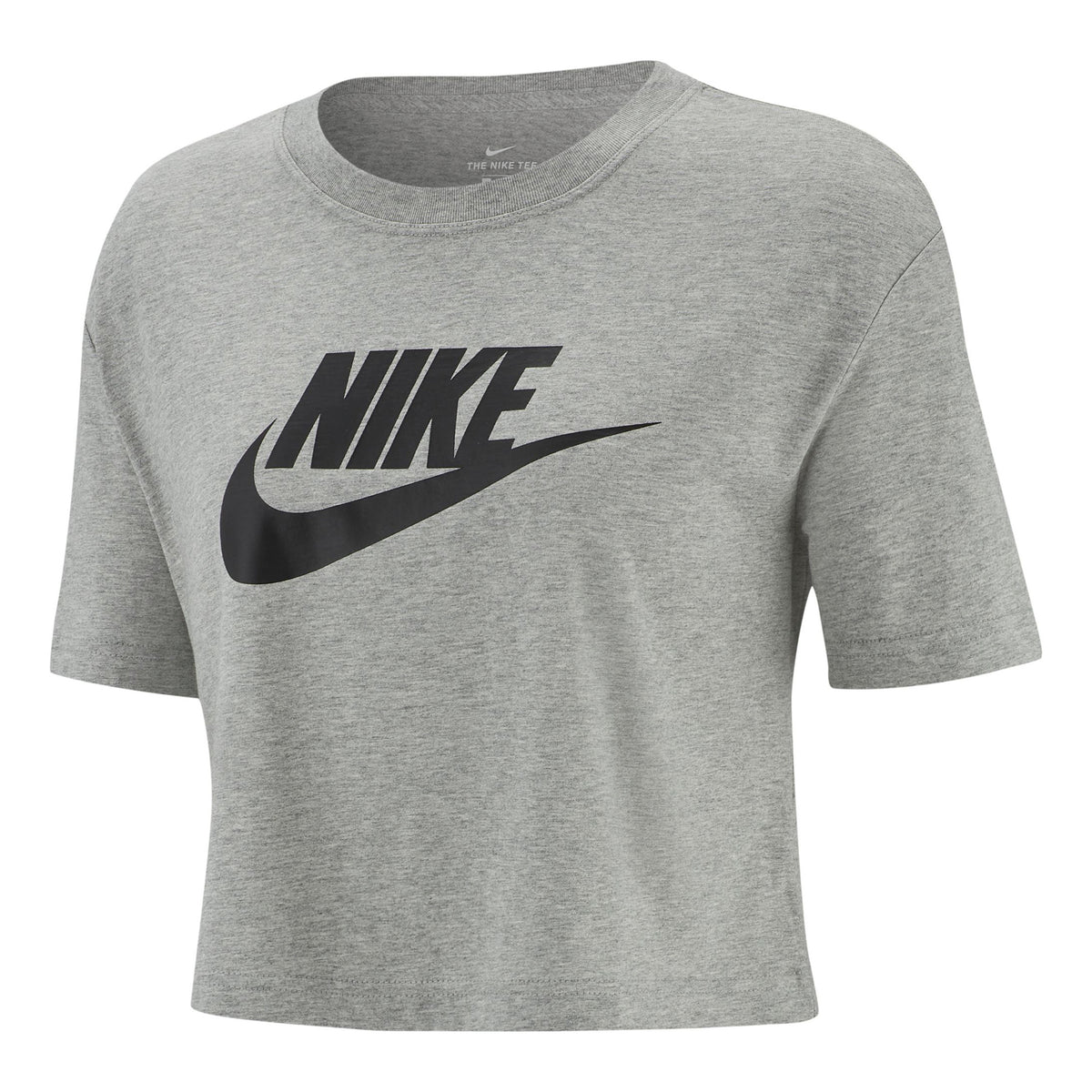 Nike Essential Cropped T-Shirt Damen - grau, schwarz