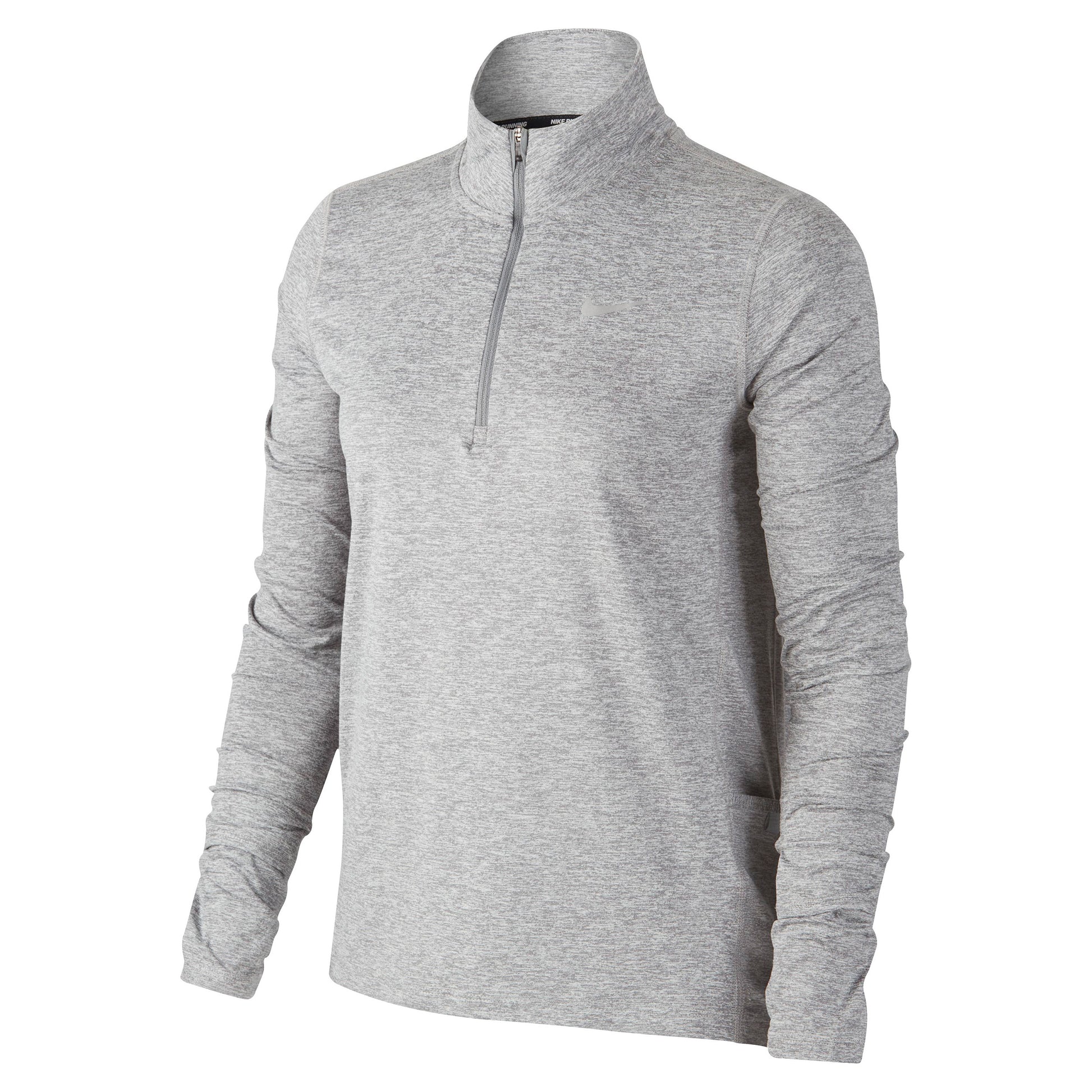 Nike Element Half-Zip Longsleeve Damen-Hellgrau,Silber