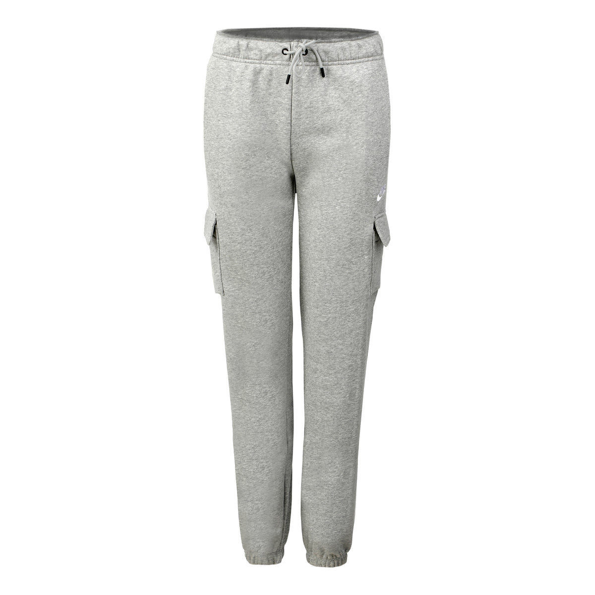Nike Essential Fleece Medium-Rise Cargo Trainingshose Damen - grau, weiß