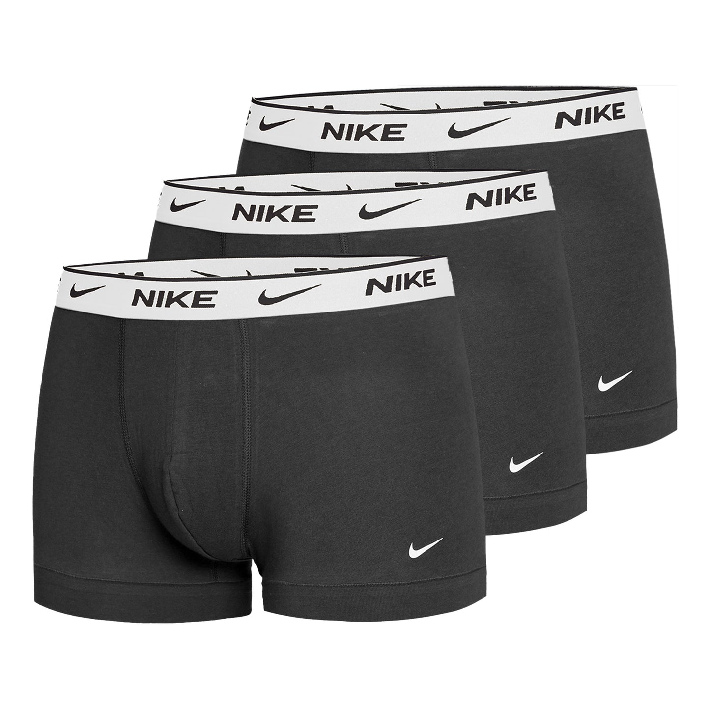 Nike Everyday Cotton Strech Boxer Trunk Boxer Short 3er Pack Herren-Schwarz,Weiß