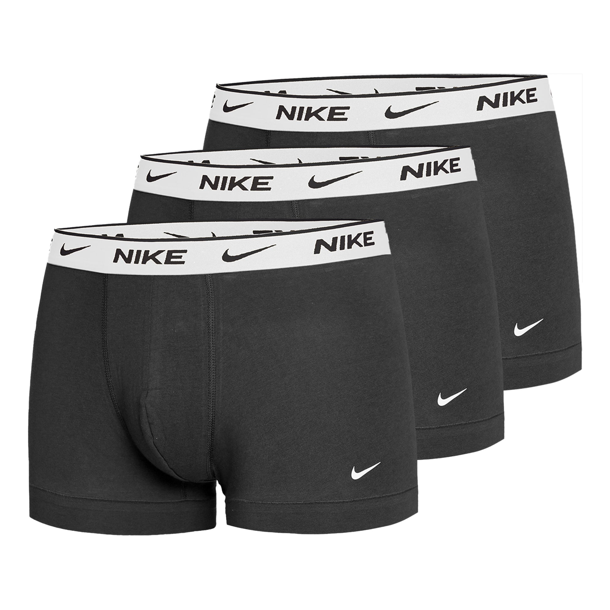 Nike Everyday Cotton Strech Boxer Trunk Boxer Short 3er Pack Herren-Schwarz,Weiß