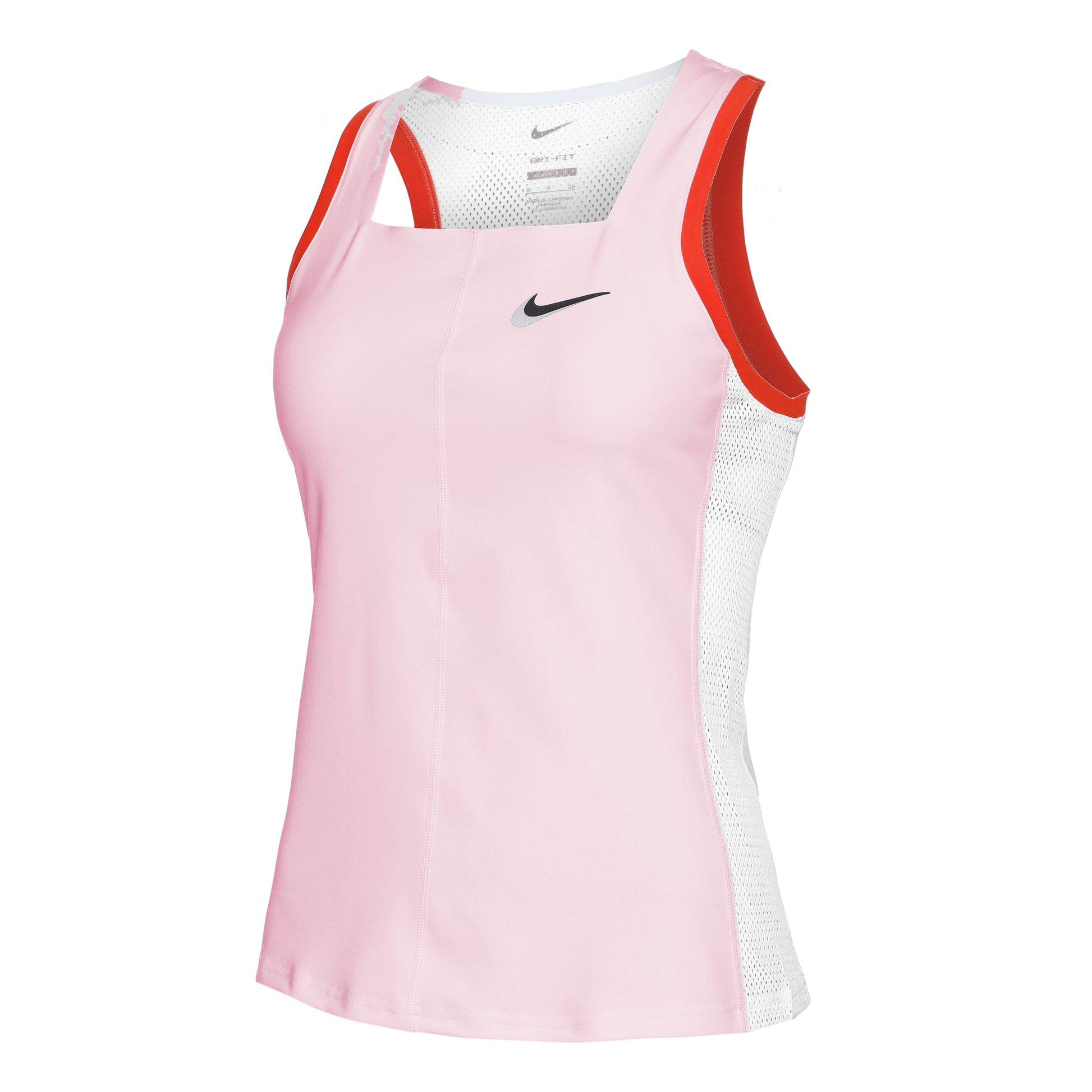 Nike Court Dri-Fit Slam Tank-Top Damen - rosa, weiß