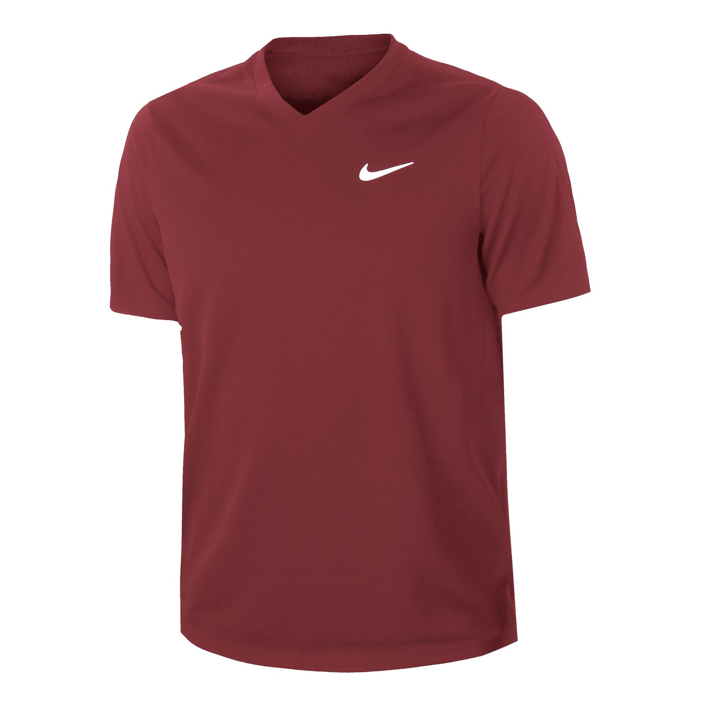 Nike Dri-Fit Victory Court T-Shirt Herren - dunkelrot, weiß