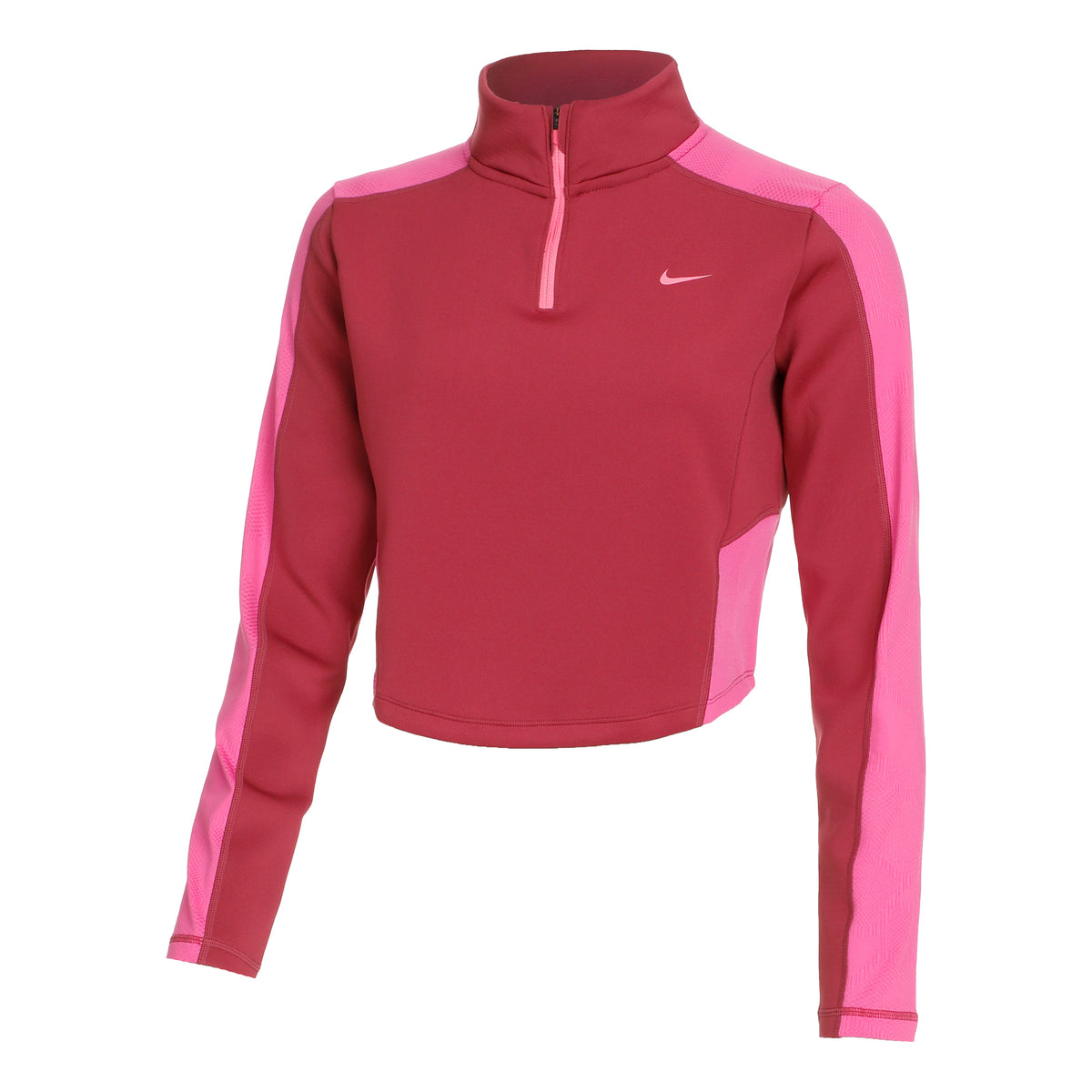 Nike Dri-Fit Half-Zip Longsleeve Damen - rot, pink