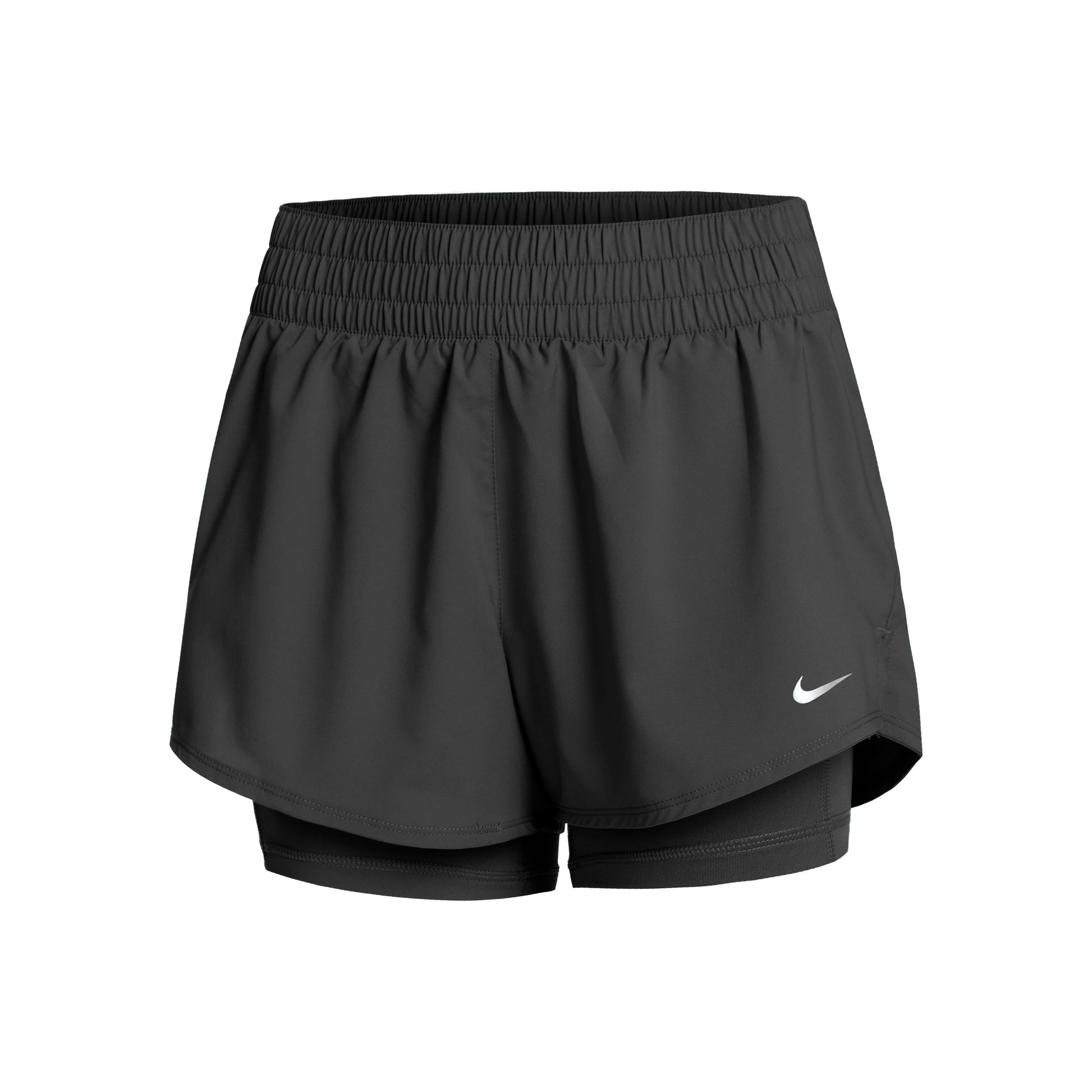 Nike Dri-Fit One MR 2in1 Shorts Damen-Schwarz