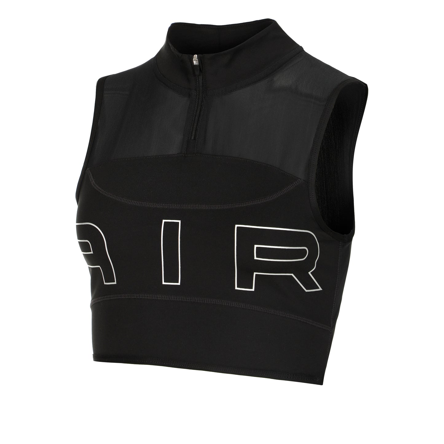 Nike Dri-Fit Air Cropped Laufshirt Damen - schwarz,