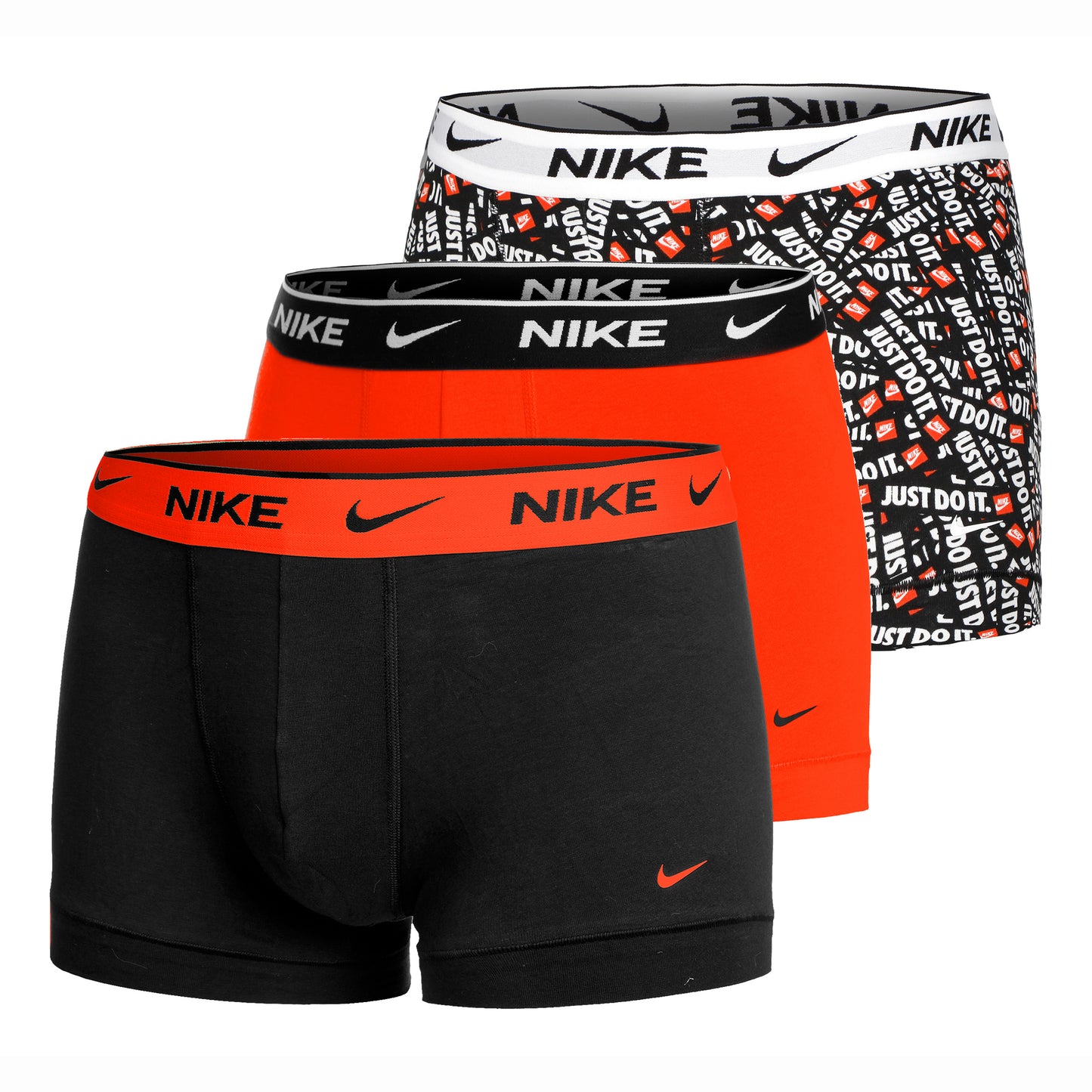 Nike Everyday Stretch Trunk Boxer Short 3er Pack Herren - neonrot, mehrfarbig