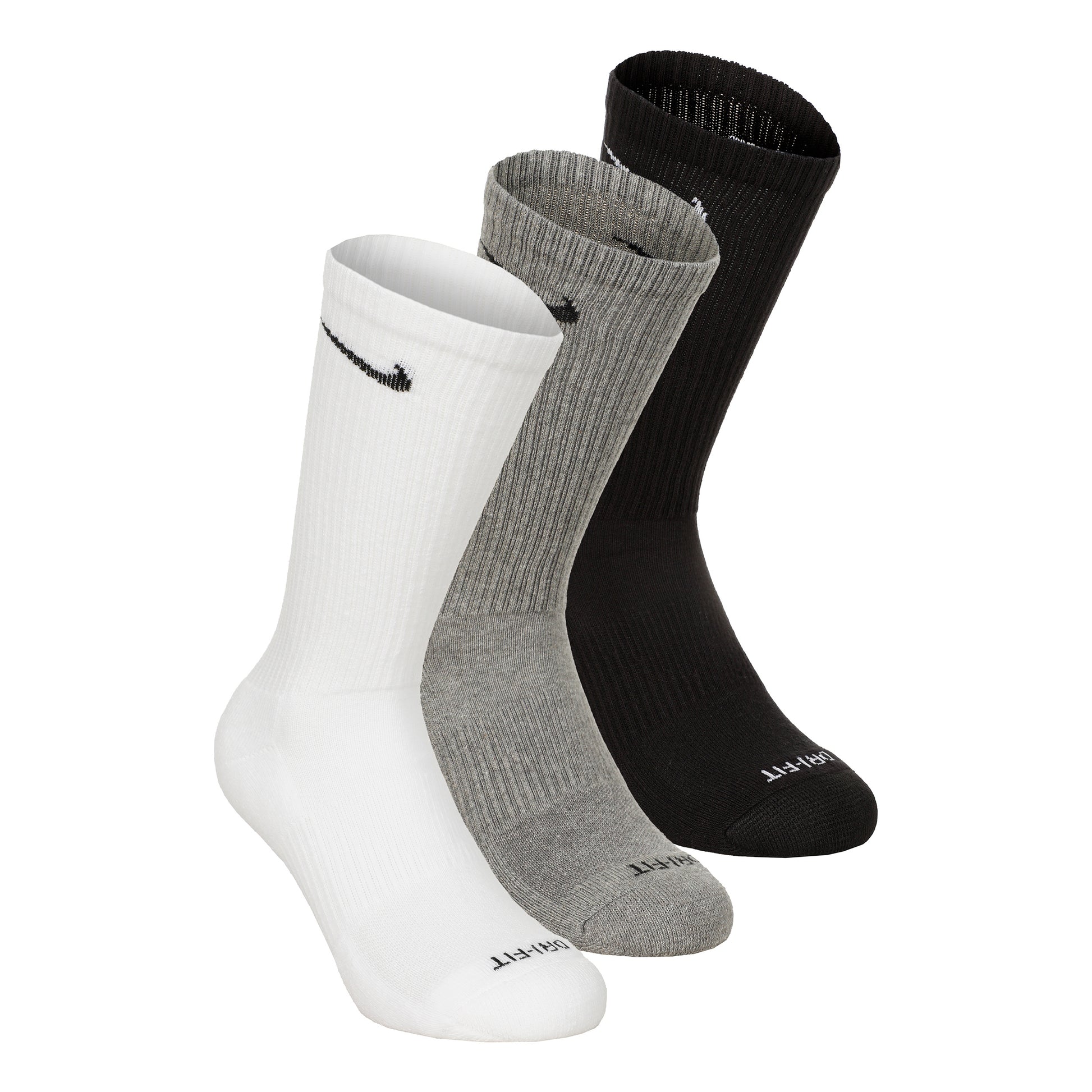 Nike Everyday Plus Cushioned Tennissocken 3er Pack Unisex - weiß, grau