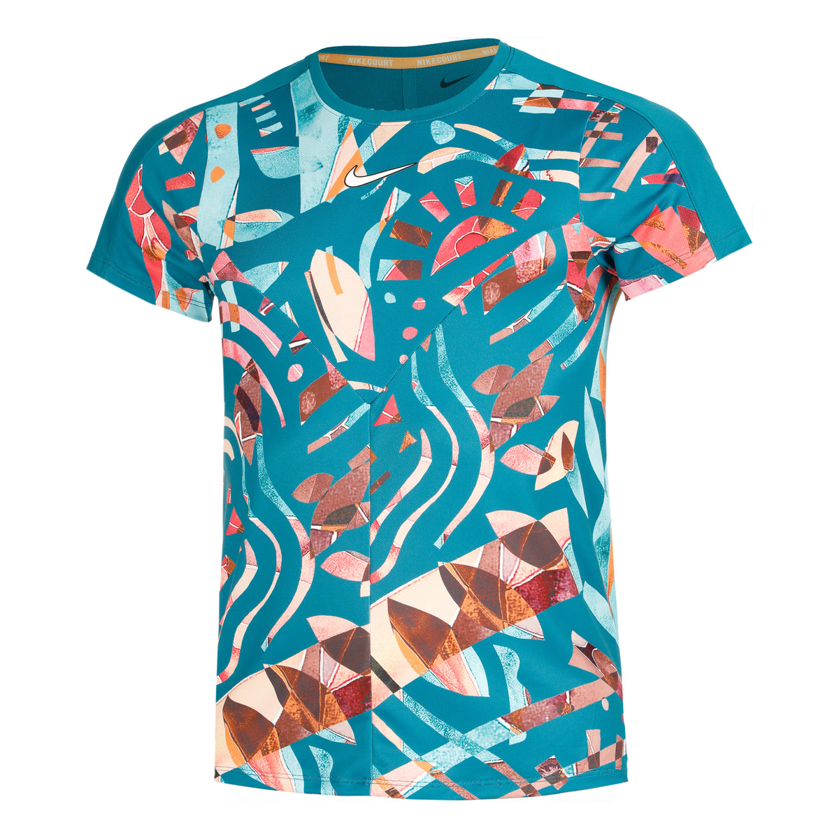 Nike Dri-Fit Court Slam T-Shirt Herren - türkis, mehrfarbig