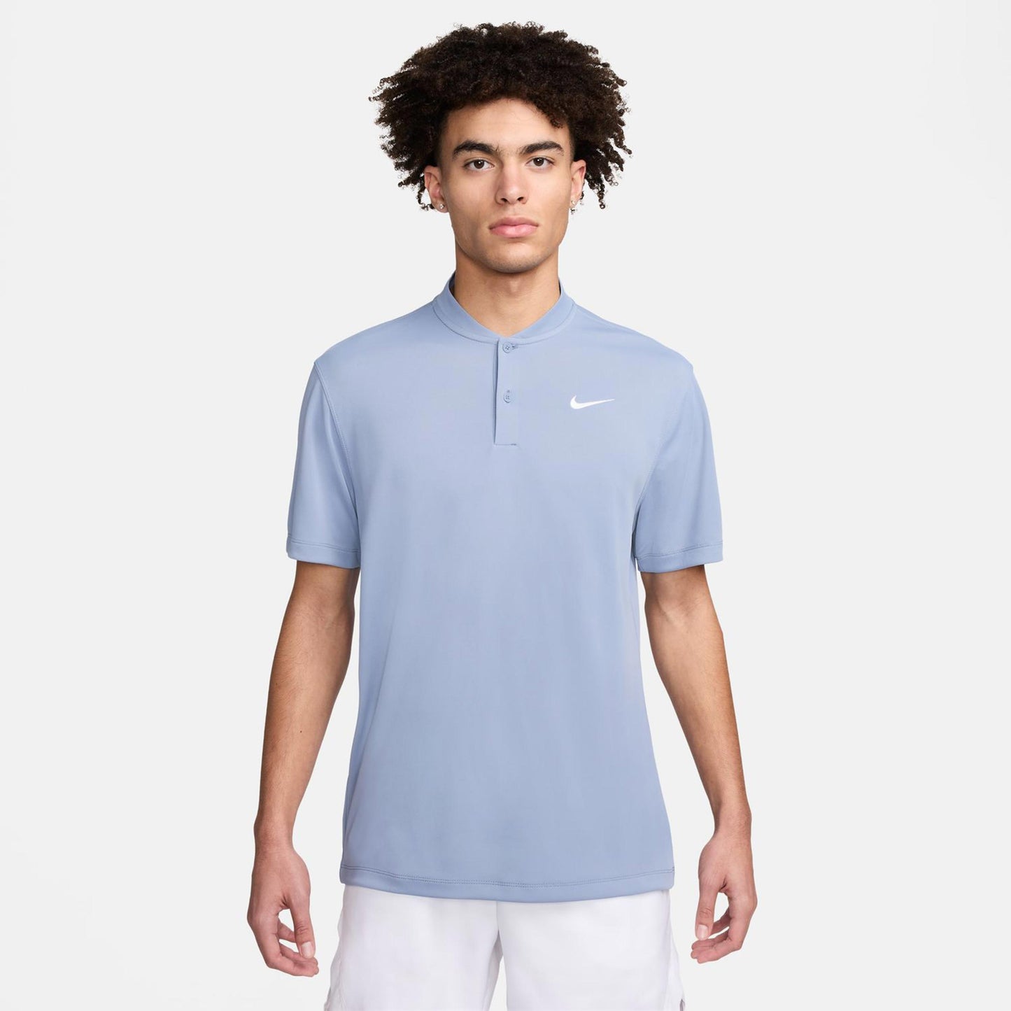 Nike Dri-Fit Court Blade Solid Polo Herren - blaugrau,
