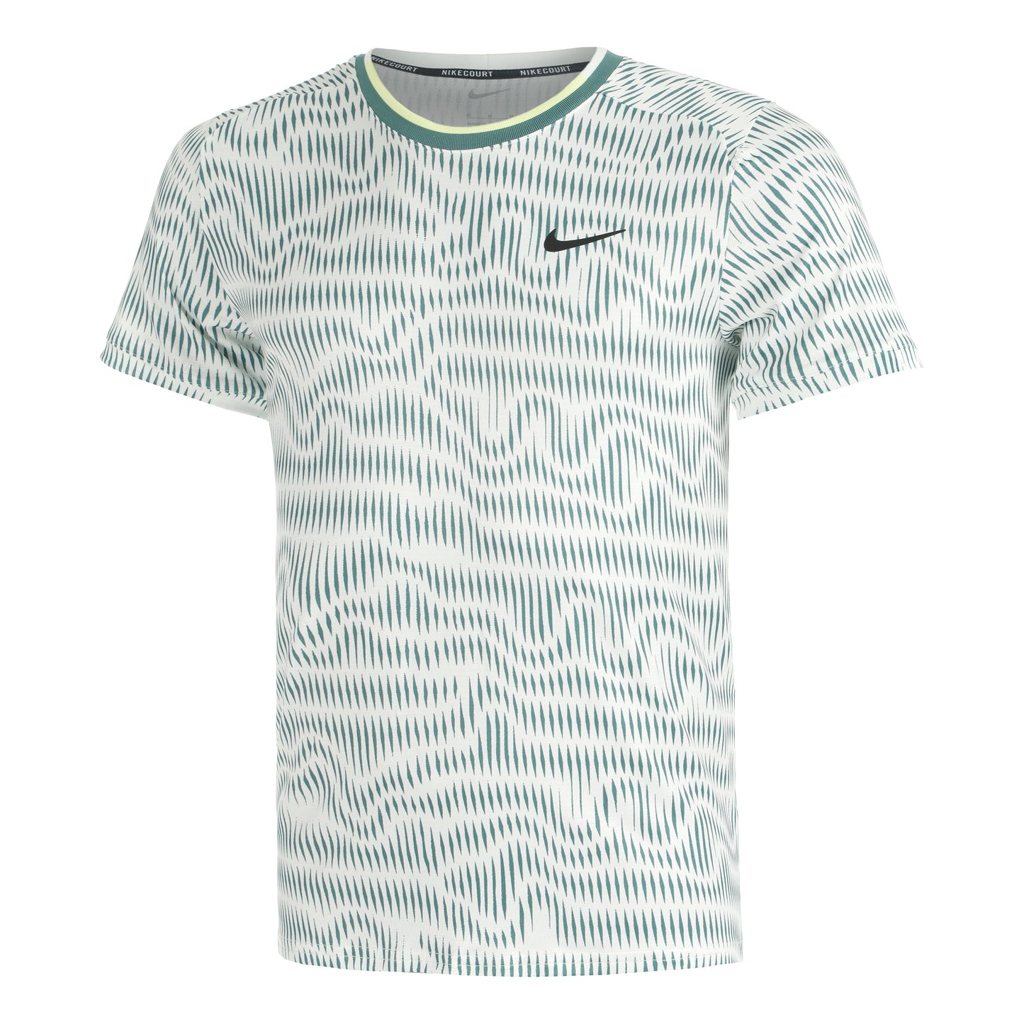 Nike Court Dri-Fit Advantage Print T-Shirt Herren - weiß, grün