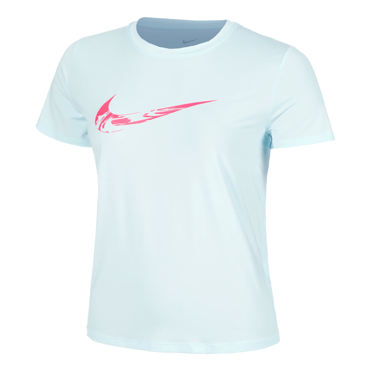 Nike Dri-Fit One Swoosh Laufshirt Damen - hellblau,