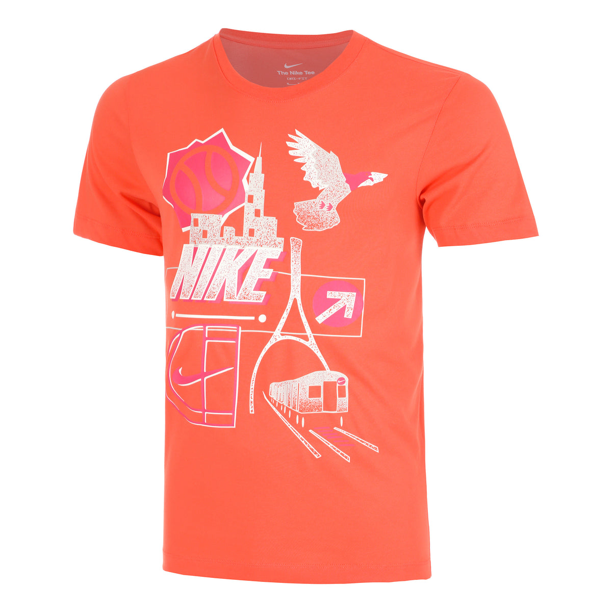 Nike Dri-Fit OC T-Shirt Herren - orange, mehrfarbig