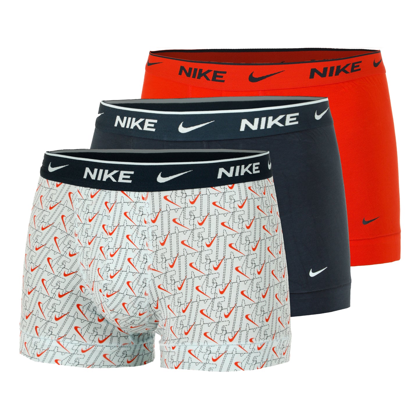 Nike Everyday Stretch Trunk Boxer Short 3er Pack Herren - mehrfarbig, rot