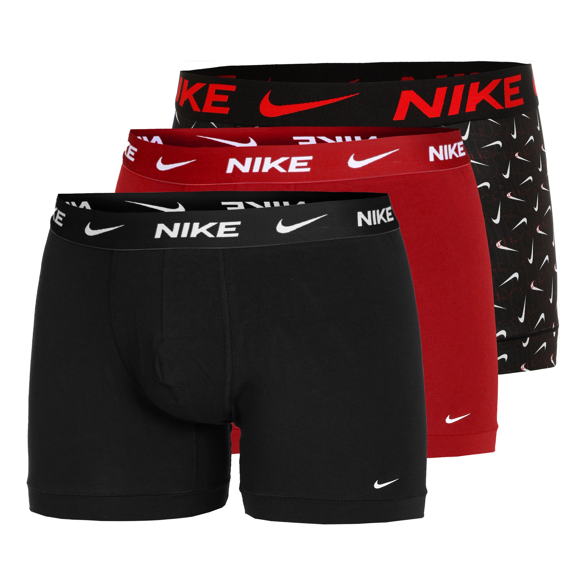 Nike Dri-Fit Essential Micro Trunk Boxer Short 3er Pack Herren - schwarz, rot