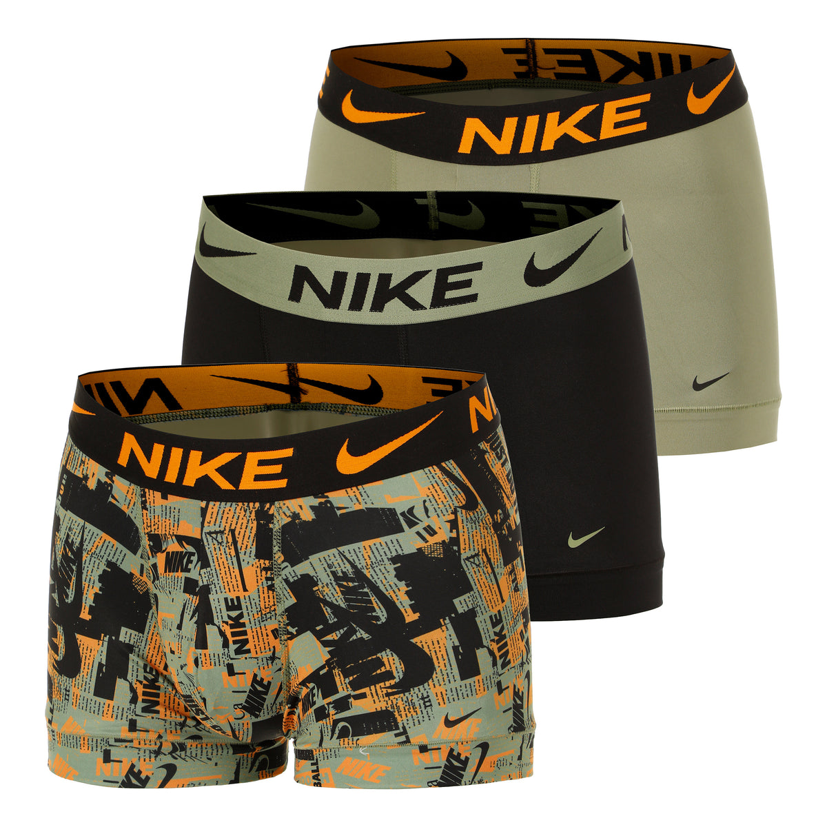 Nike Essential Micro Boxer Short 3er Pack Herren - oliv, schwarz