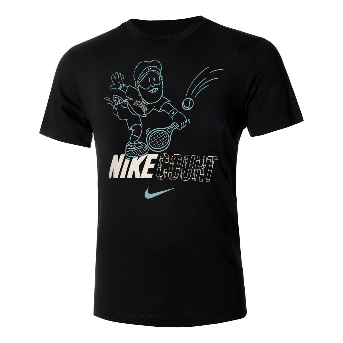 Nike Court Dri-Fit T-Shirt Herren - schwarz, mehrfarbig