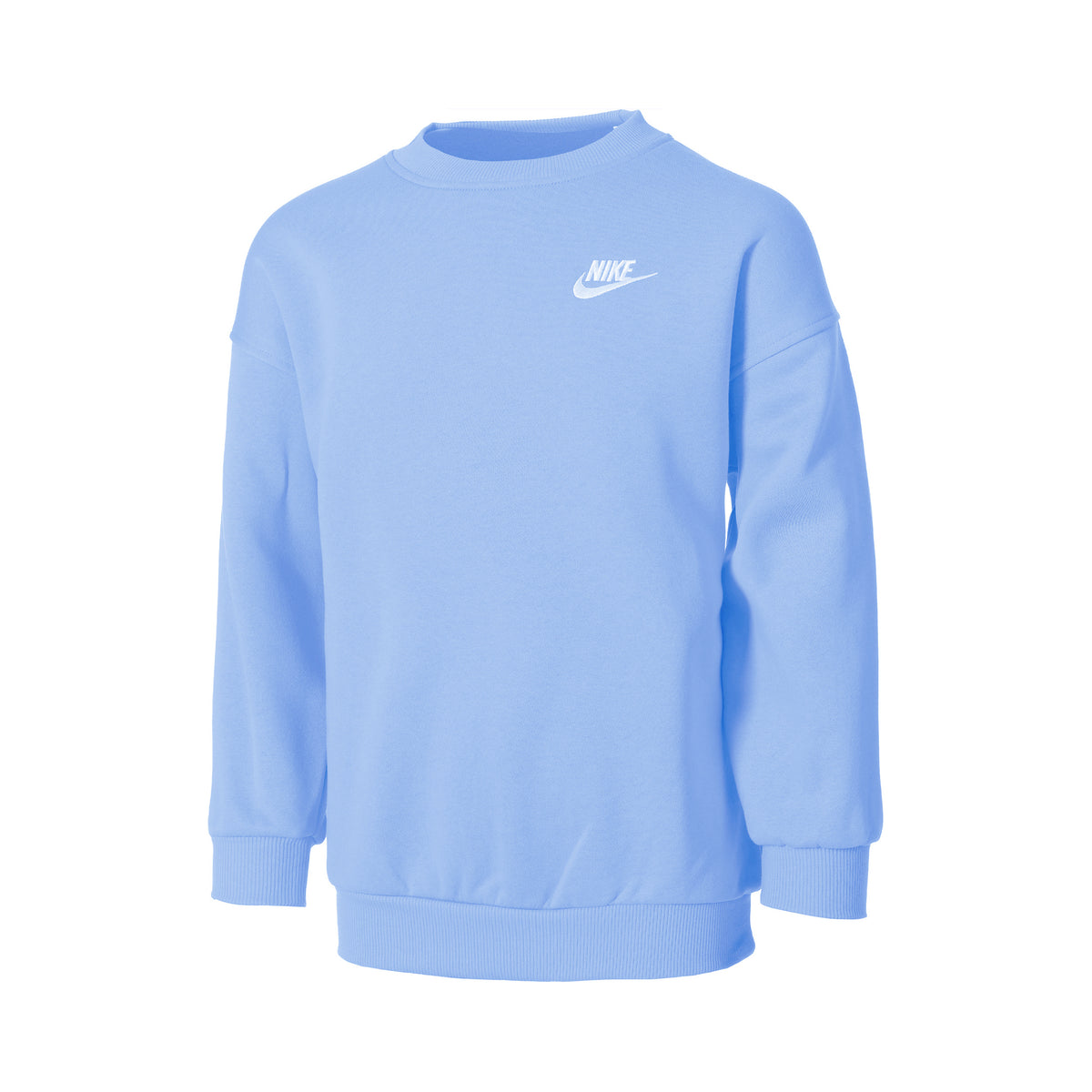 Nike Sportswear Club Fleece Oversized Crew Sweatshirt Mädchen - hellblau, weiß
