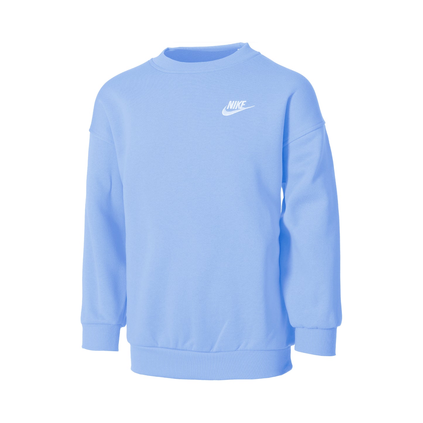 Nike Sportswear Club Fleece Oversized Crew Sweatshirt Mädchen - hellblau, weiß