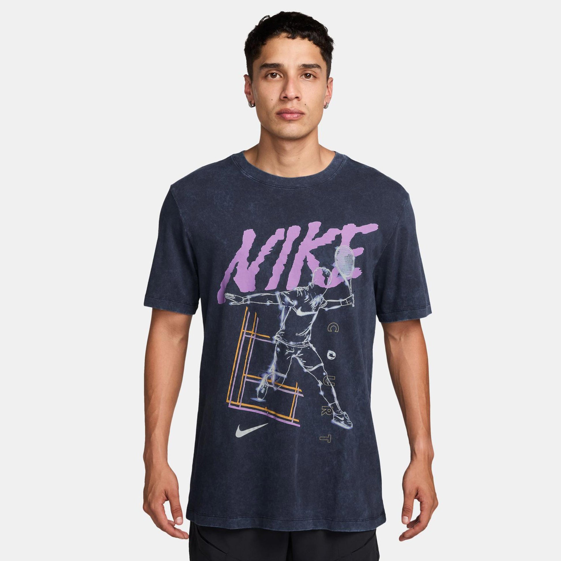 Nike Court T-Shirt Herren-Dunkelblau,Flieder