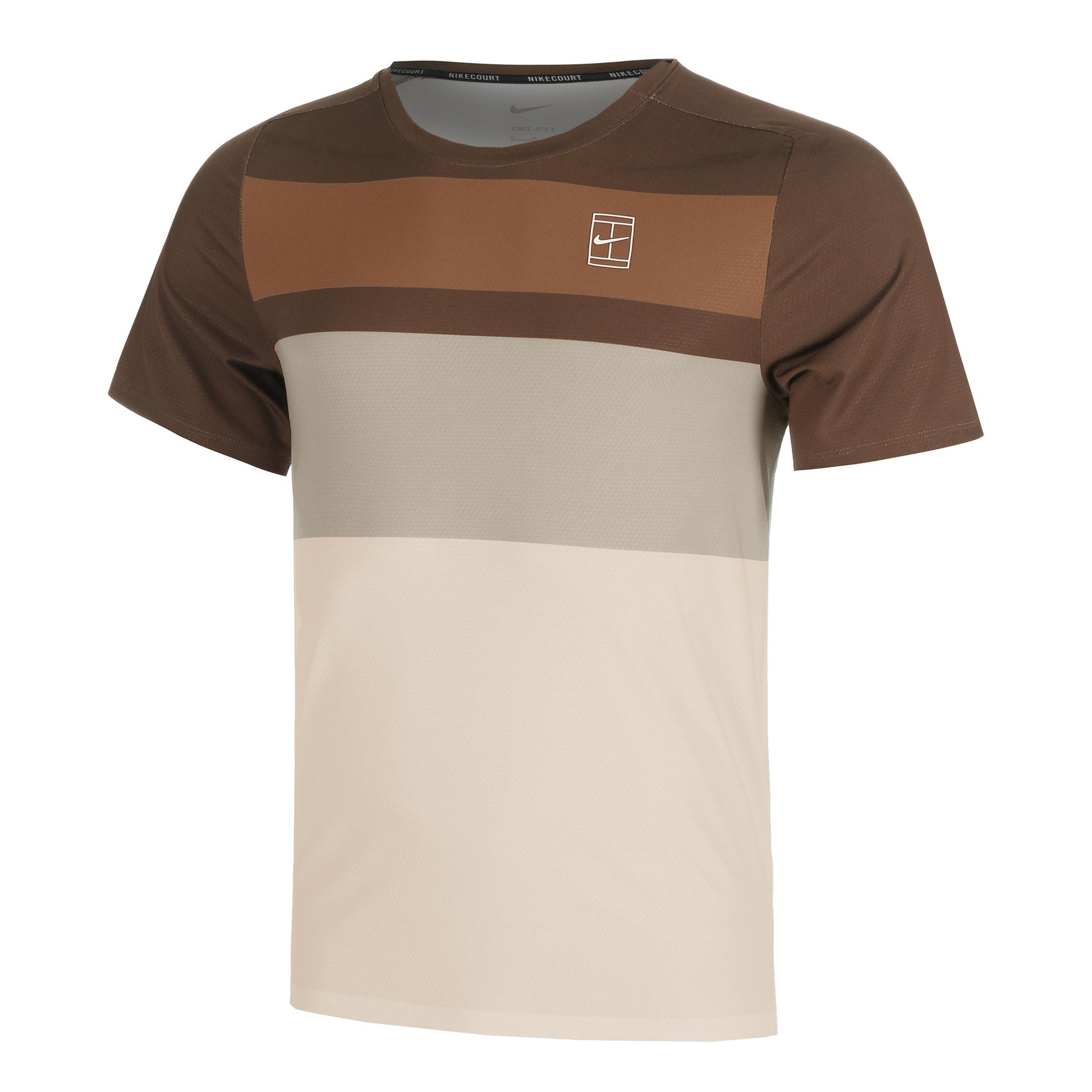 Nike Court Dri-FIT Advantage Print T-Shirt Herren-Braun