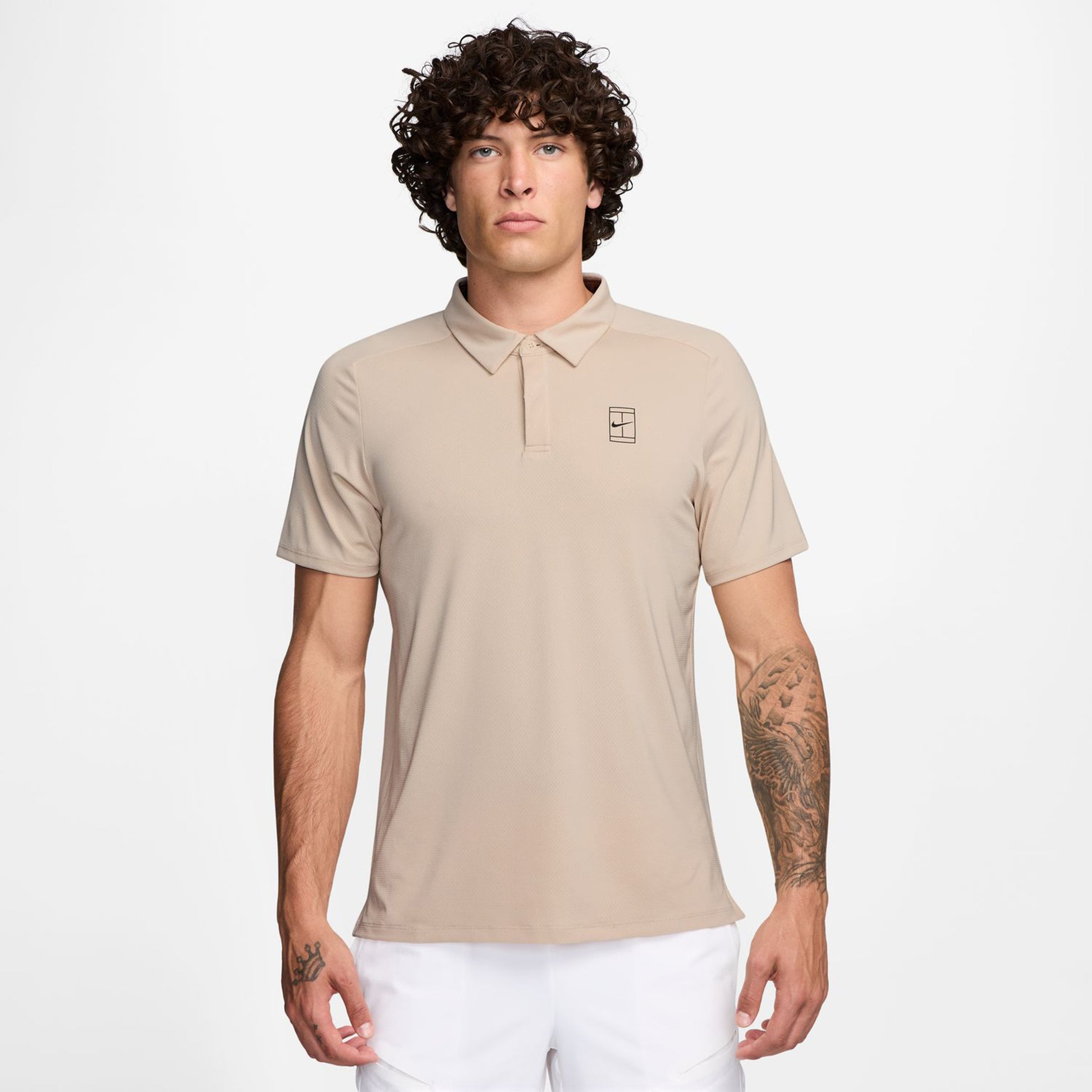Nike Court Dri-FIT Advantage Polo Herren-Beige