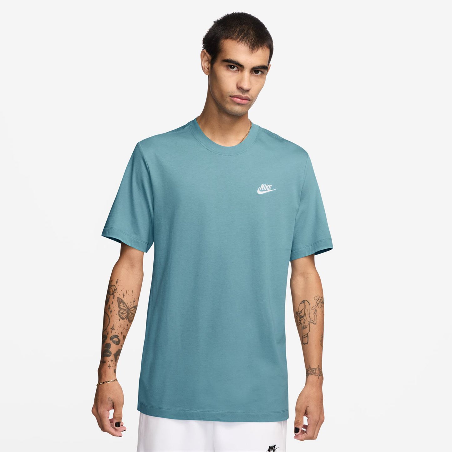 Nike Sportswear Club T-Shirt Herren - blaugrau,