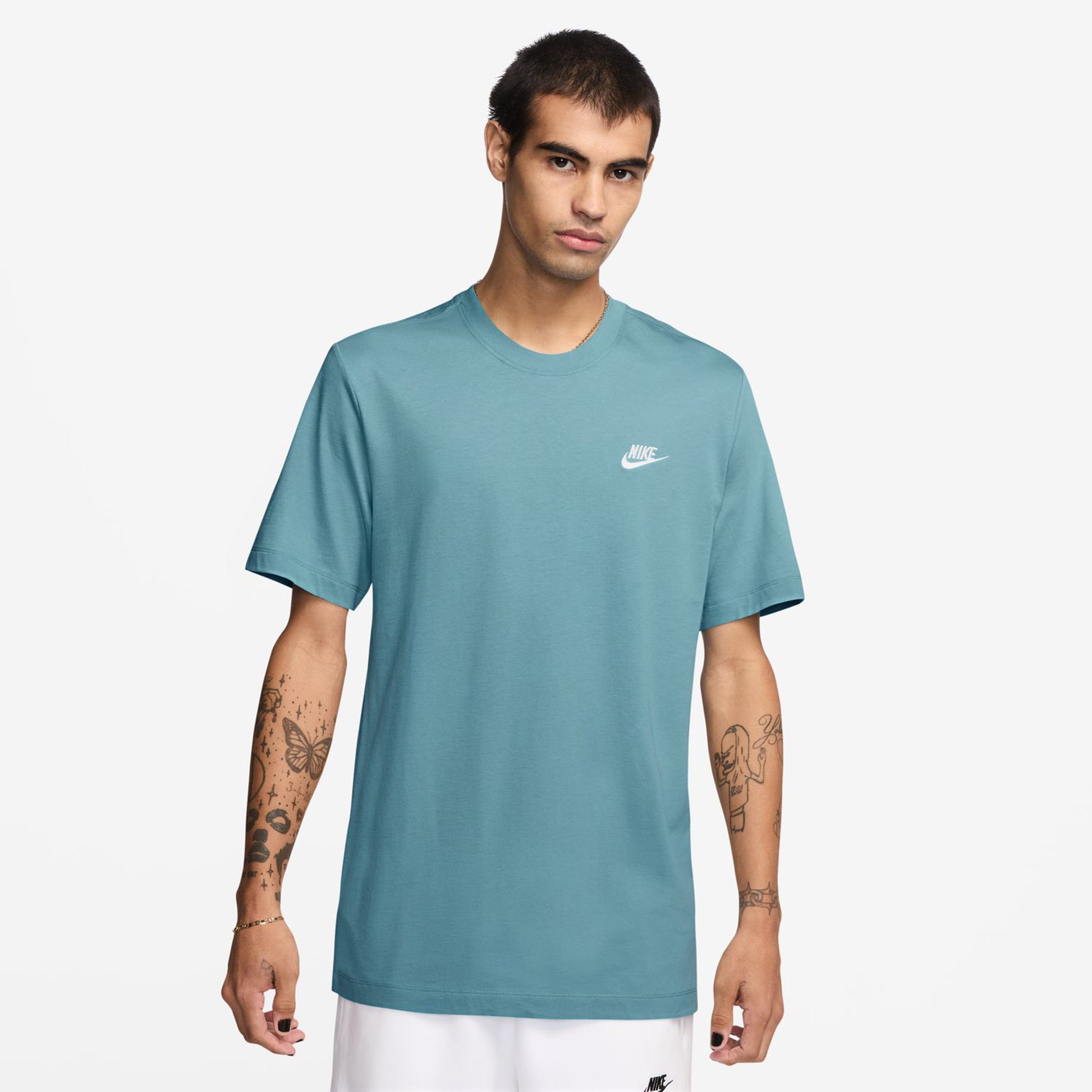 Nike Sportswear Club T-Shirt Herren - blaugrau,