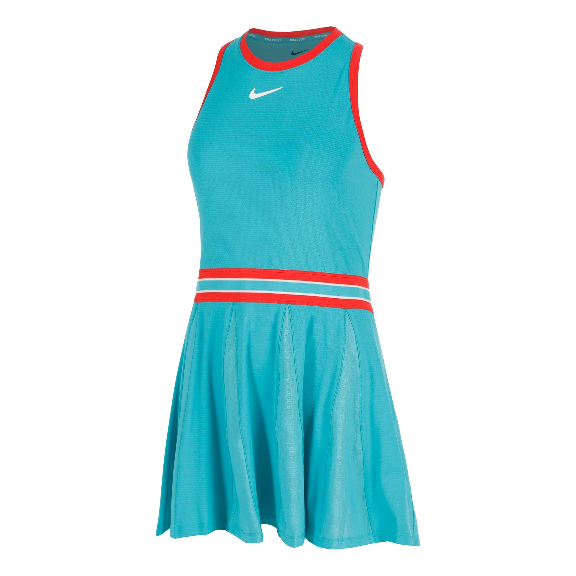 Nike Court Dri-FIT Slam Kleid Damen-Türkis,Rot
