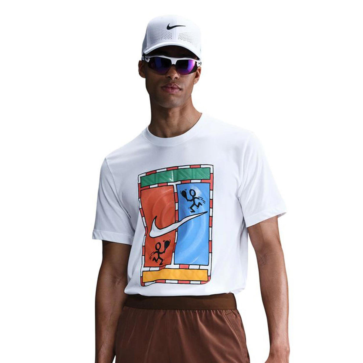 Nike Court Dri-FIT Court T-Shirt Herren - weiß, mehrfarbig
