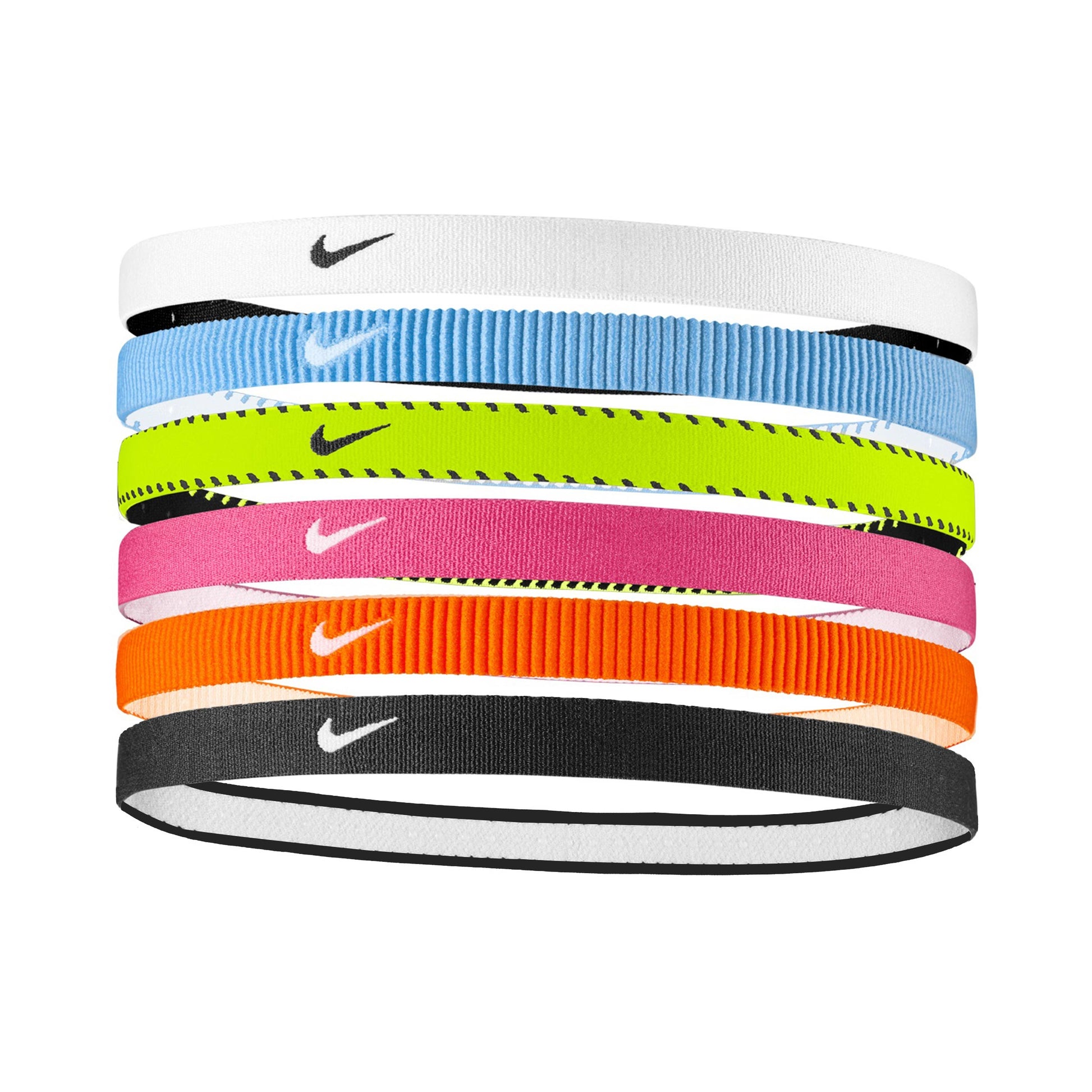 Nike Nike Flex Classic Haarband 6er Pack Unisex - pink, weiß