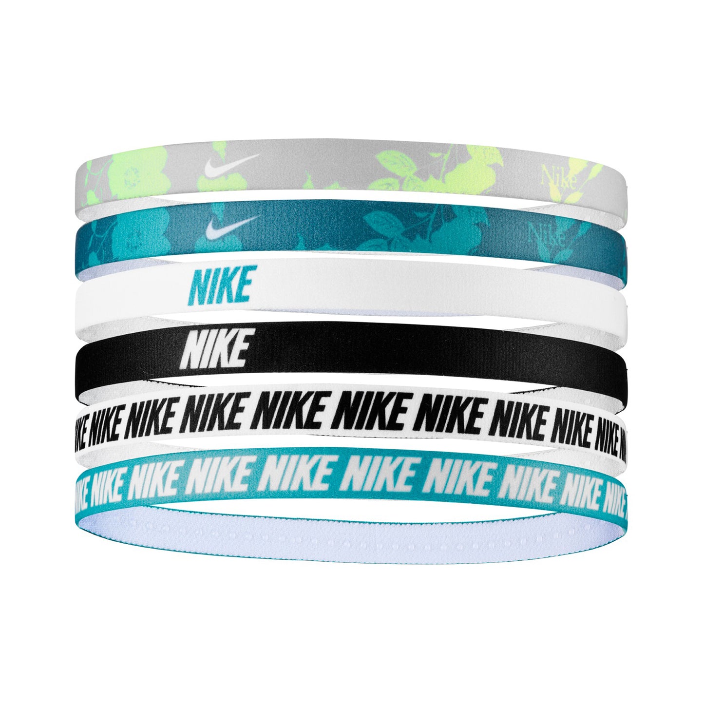 Nike Nike Flex Classic Printed Haarband 6er Pack-Gelb,Grün