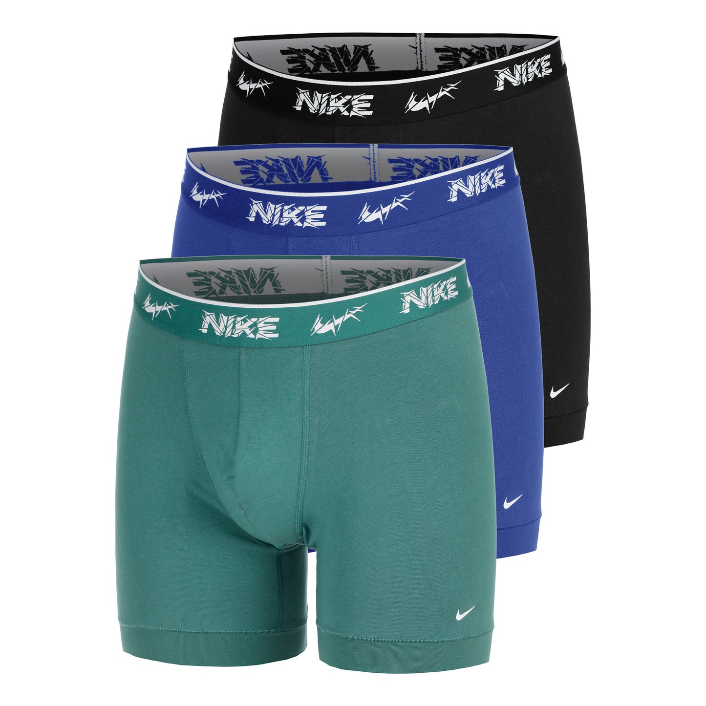 Nike Everyday Cotton Stretch Boxer Short 3er Pack Herren - mehrfarbig, schwarz