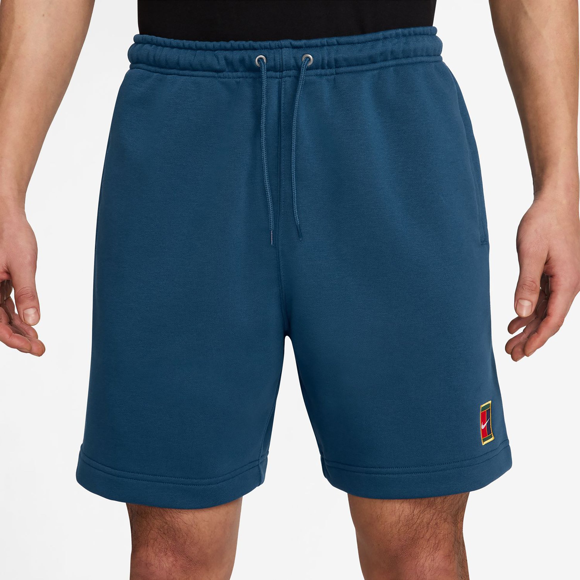 Nike Court Dri-Fit Heritage Fleece Shorts Herren-Blaugrau