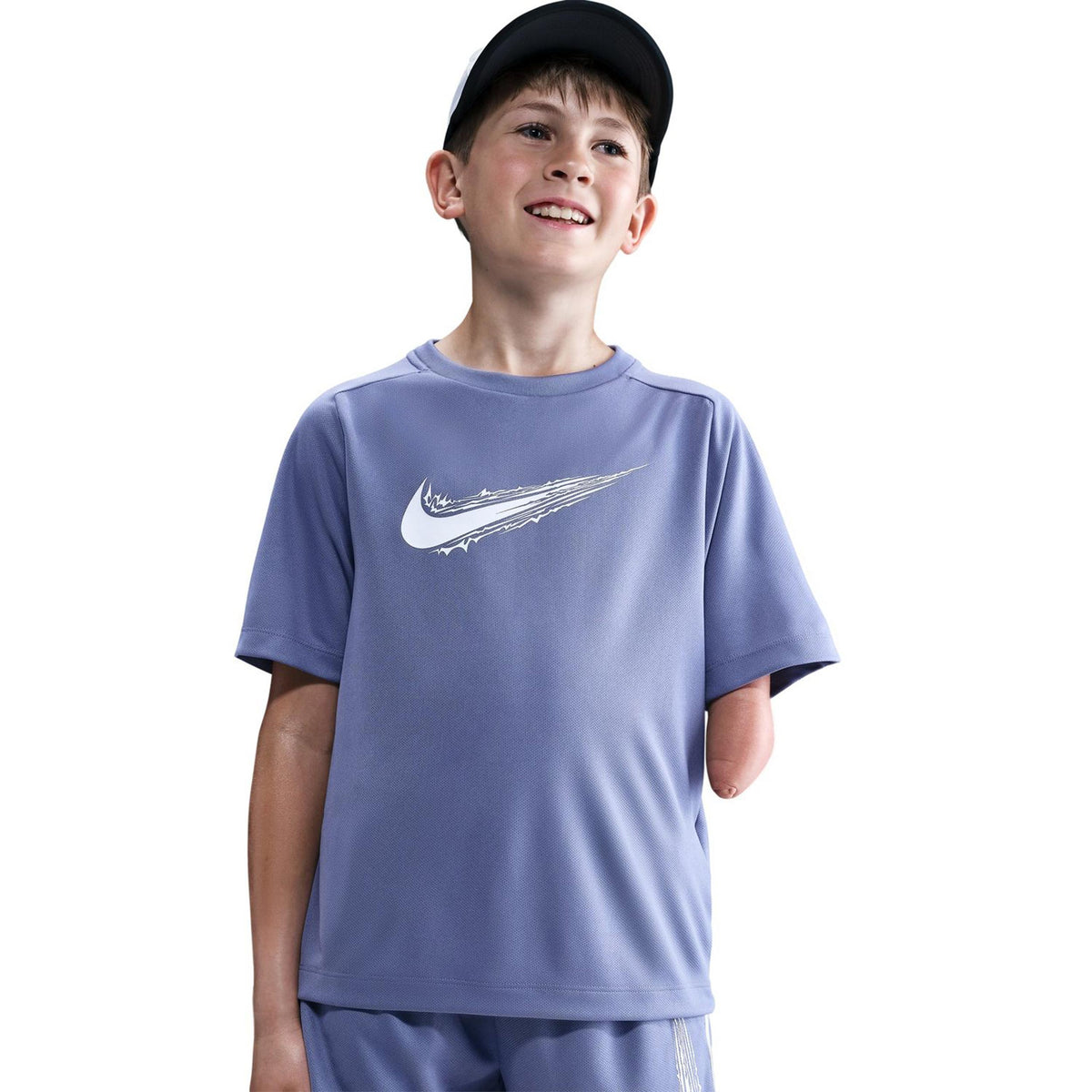 Nike Dri-Fit Multi T-Shirt Kinder-Blaugrau