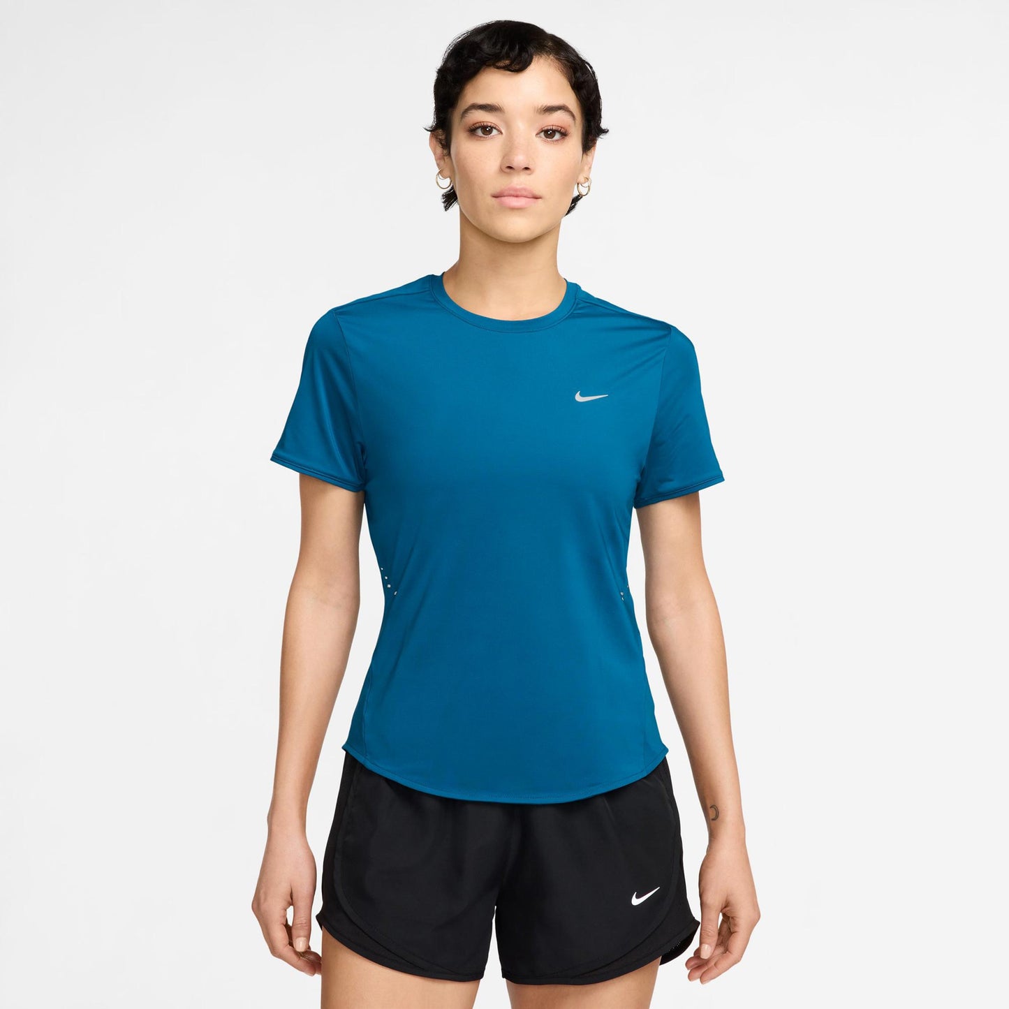 Nike Swift Laufshirt Damen - grün, silber